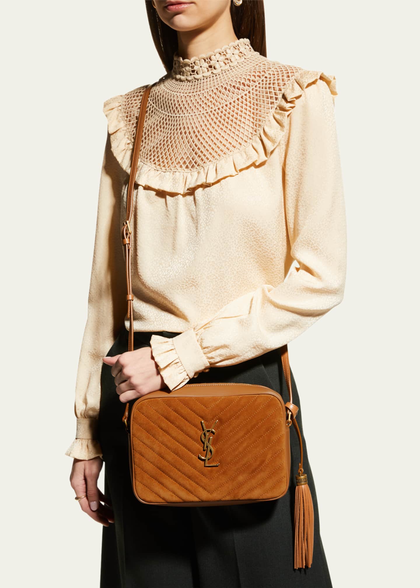 Saint Laurent Lou YSL Suede Camera Crossbody Bag Bergdorf Goodman