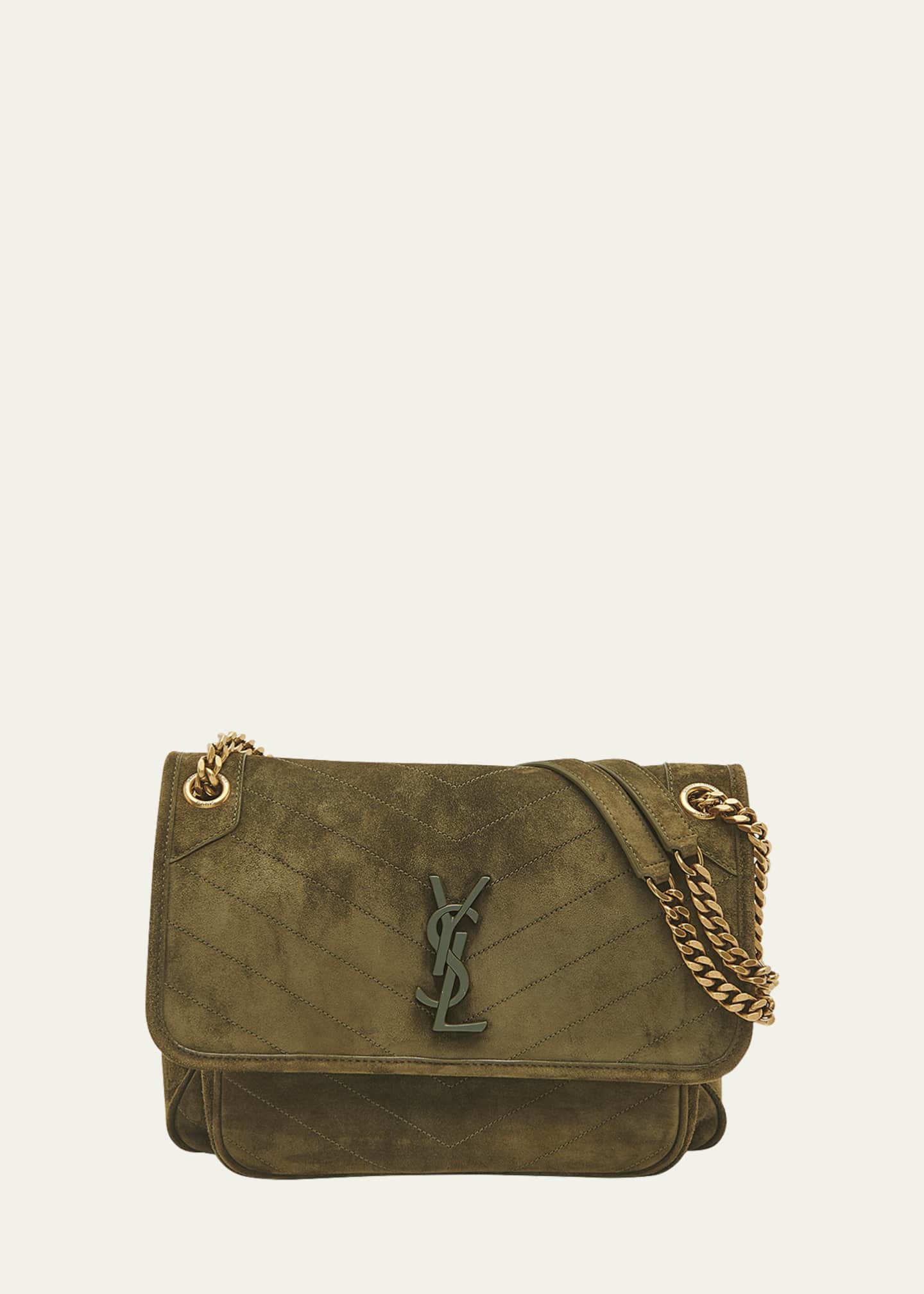 Saint Laurent Medium Monogram Quilted Leather Shoulder Bag