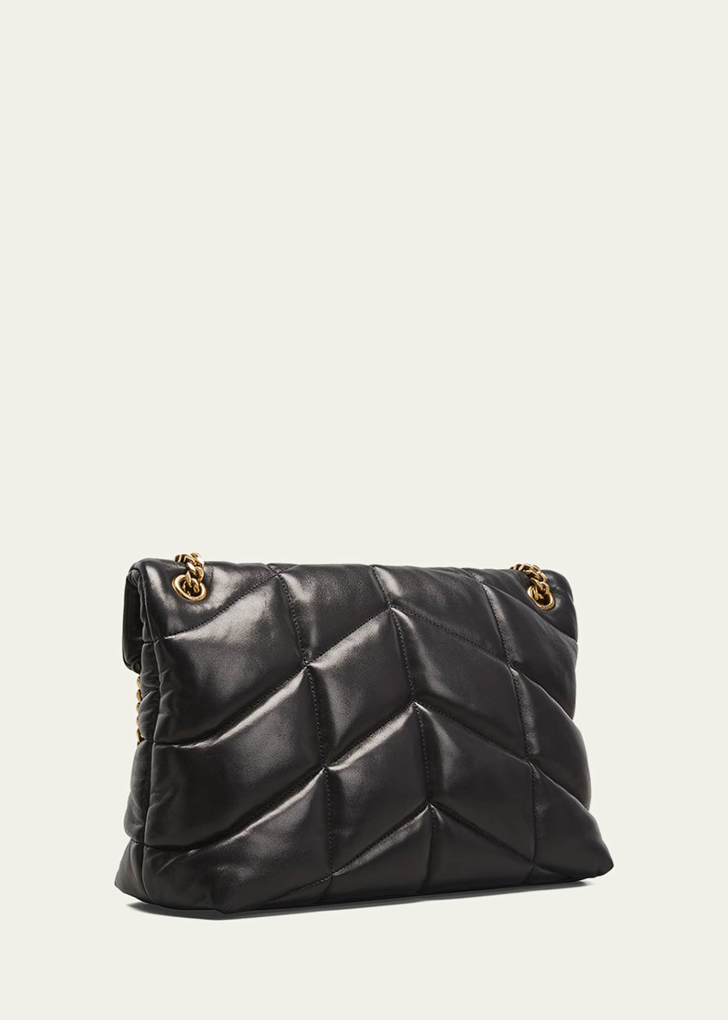 SAINT LAURENT PARIS Loulou Bowling Chain Shoulder Bag Leather