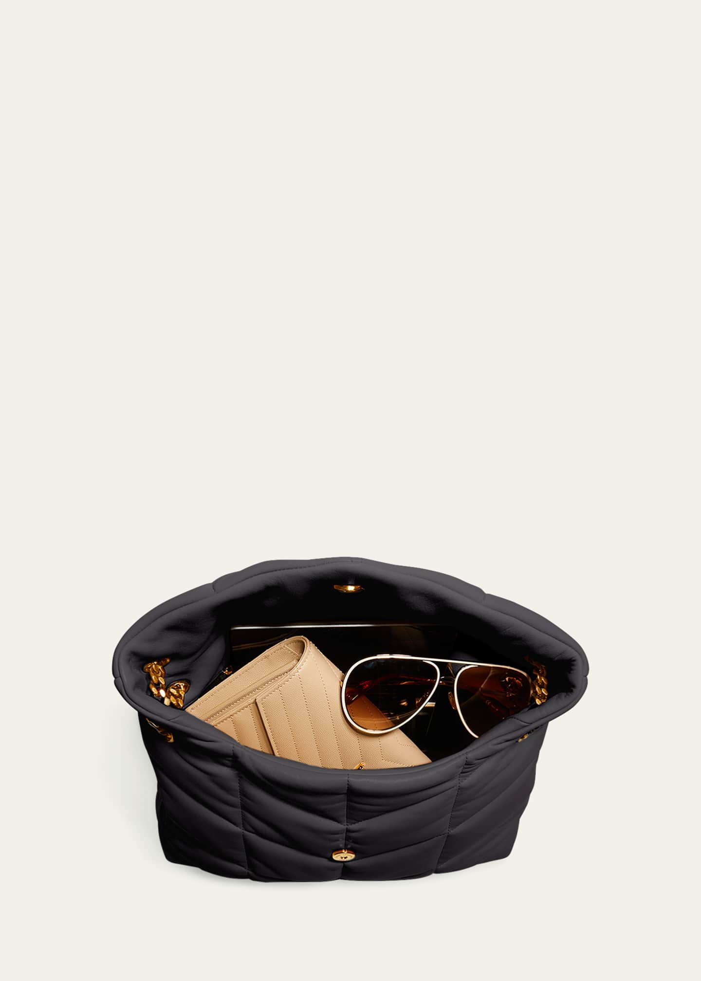 Saint Laurent Lou Puffer Medium YSL Shoulder Bag in Quilted Leather Image 6 of 6