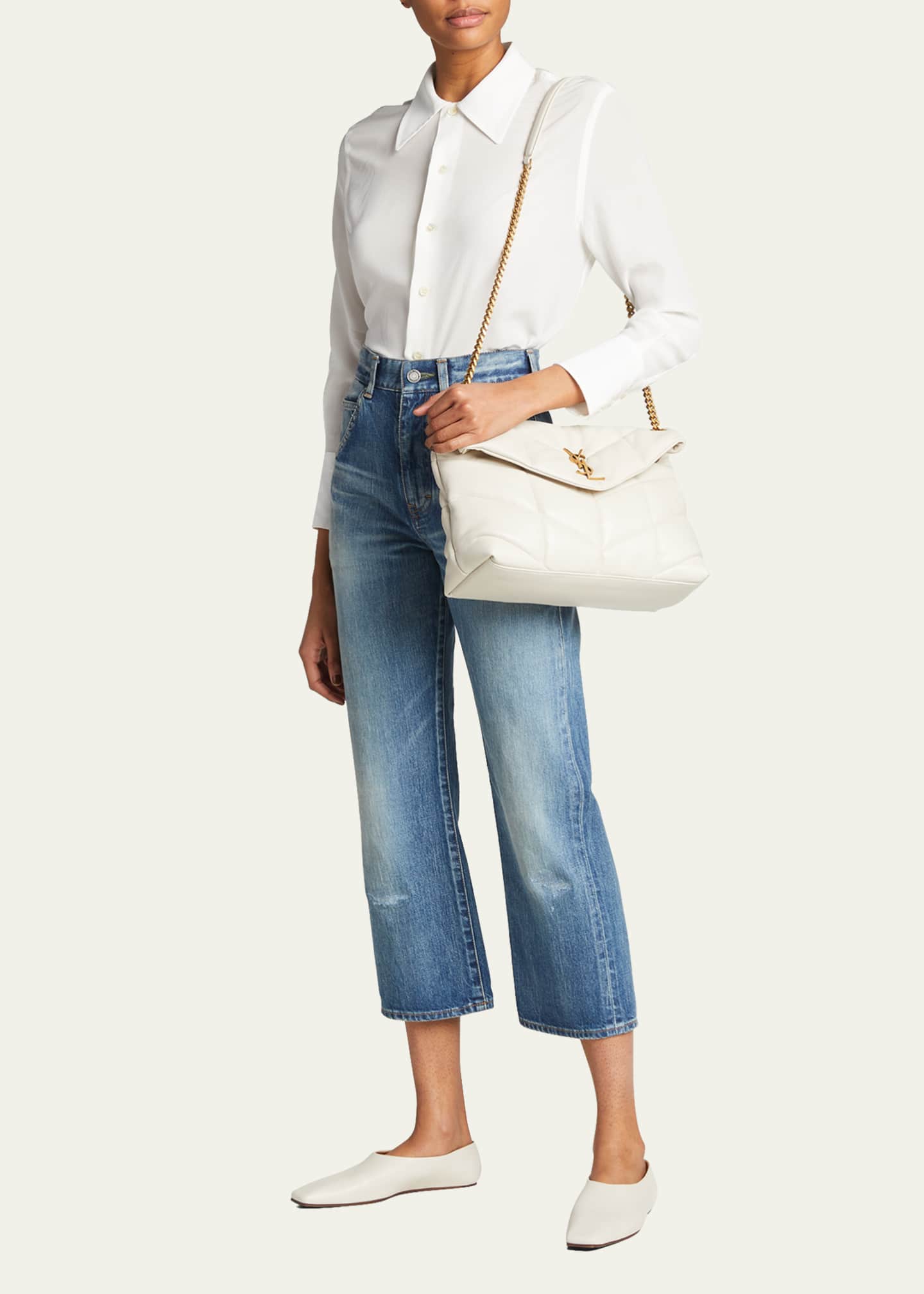 Saint Laurent Lou Puffer Medium YSL Shoulder Bag in Quilted Leather Image 5 of 6