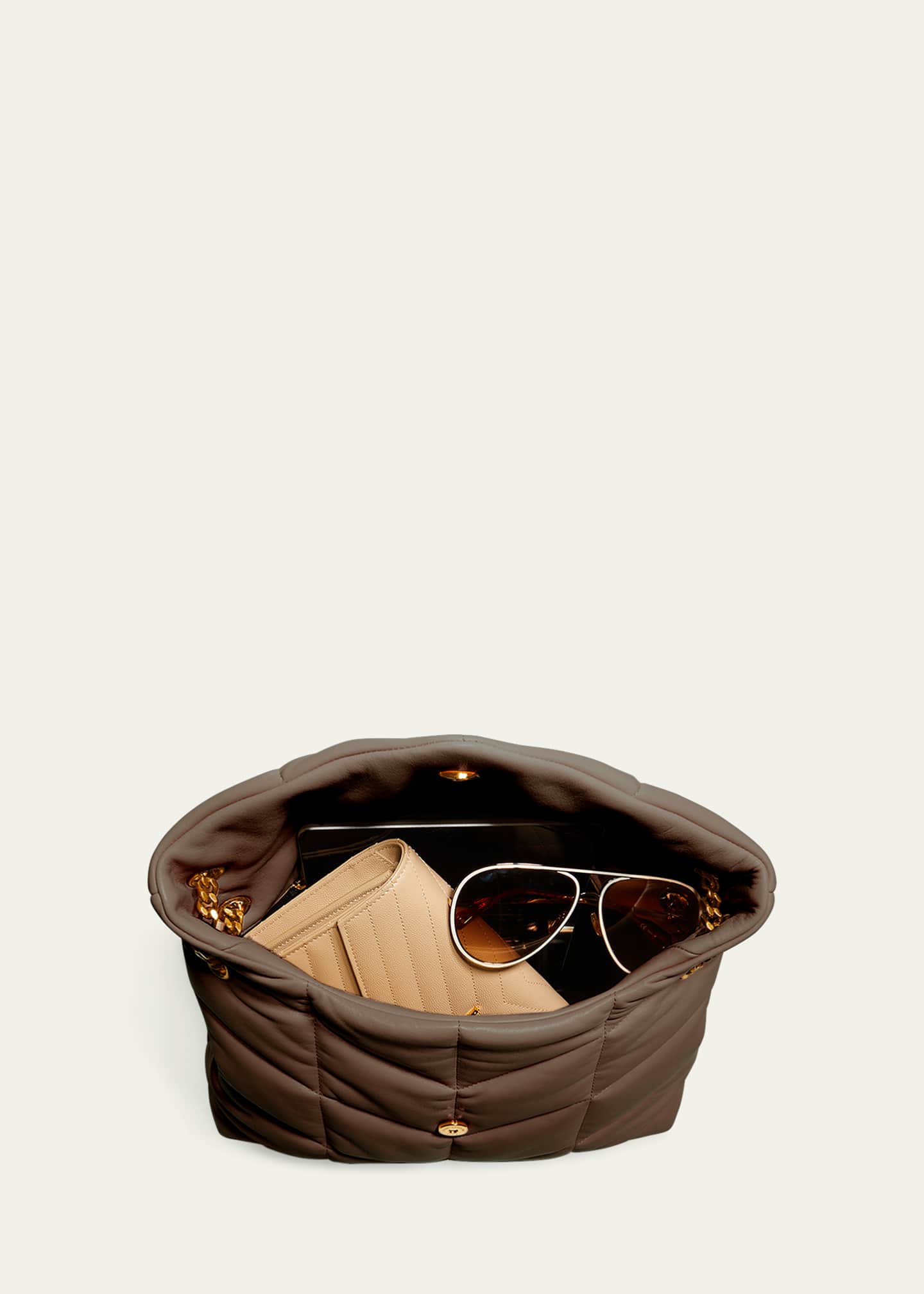 Saint Laurent Lou Puffer Medium YSL Shoulder Bag in Quilted Leather Image 6 of 6