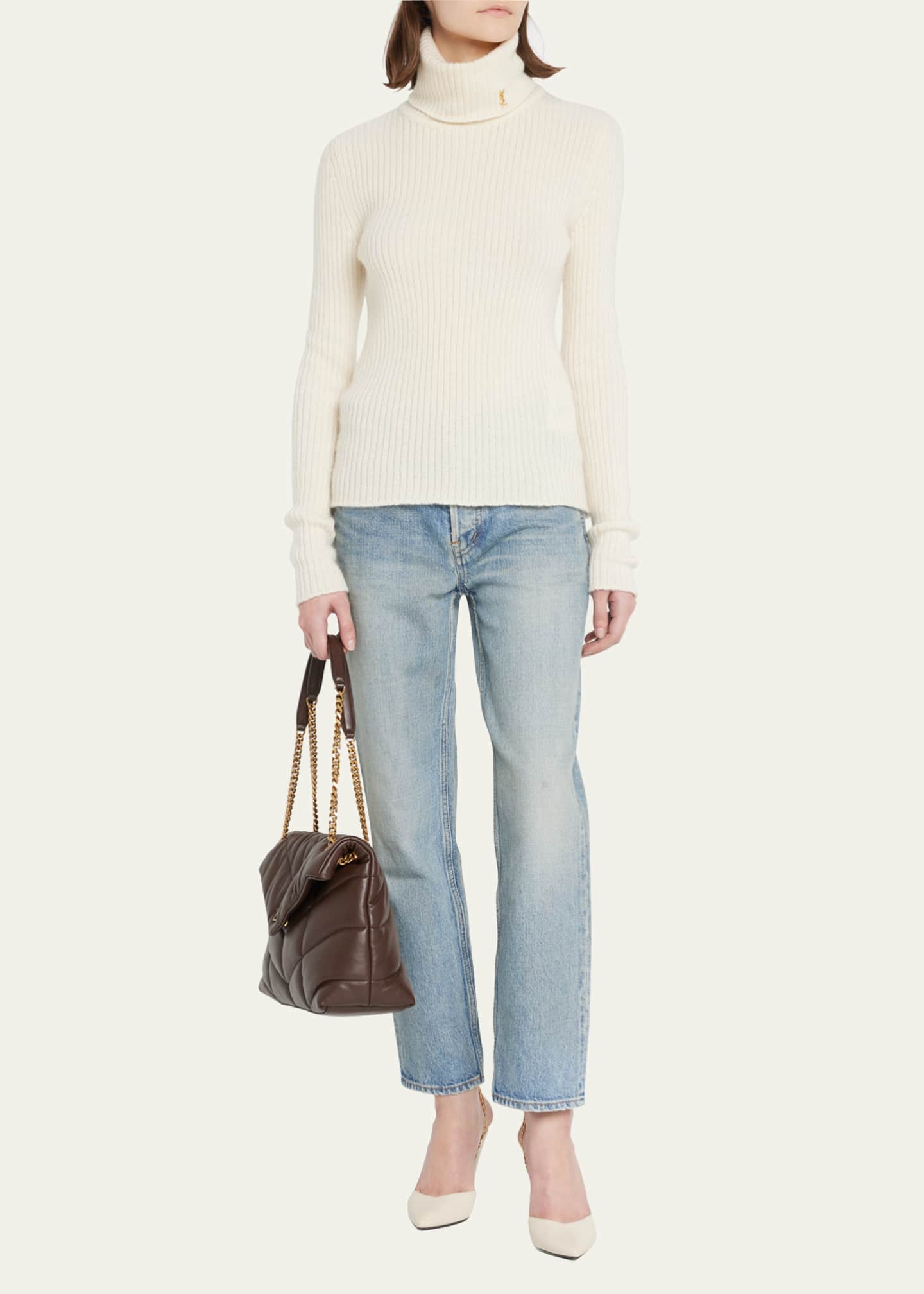 Saint Laurent Lou Puffer Medium YSL Shoulder Bag in Quilted Leather Image 5 of 6