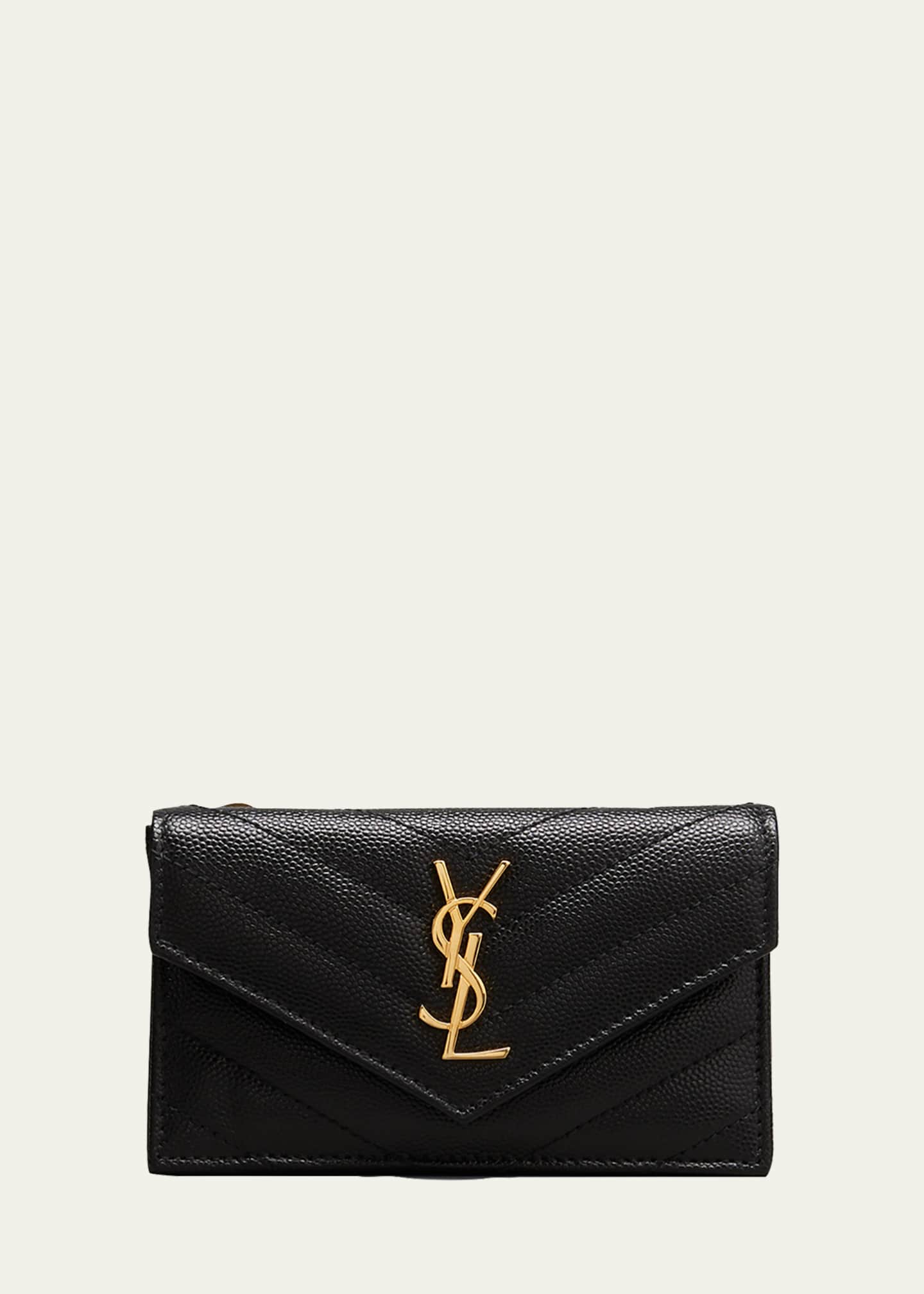Monogram small envelope wallet in discount grain de poudre embossed leather