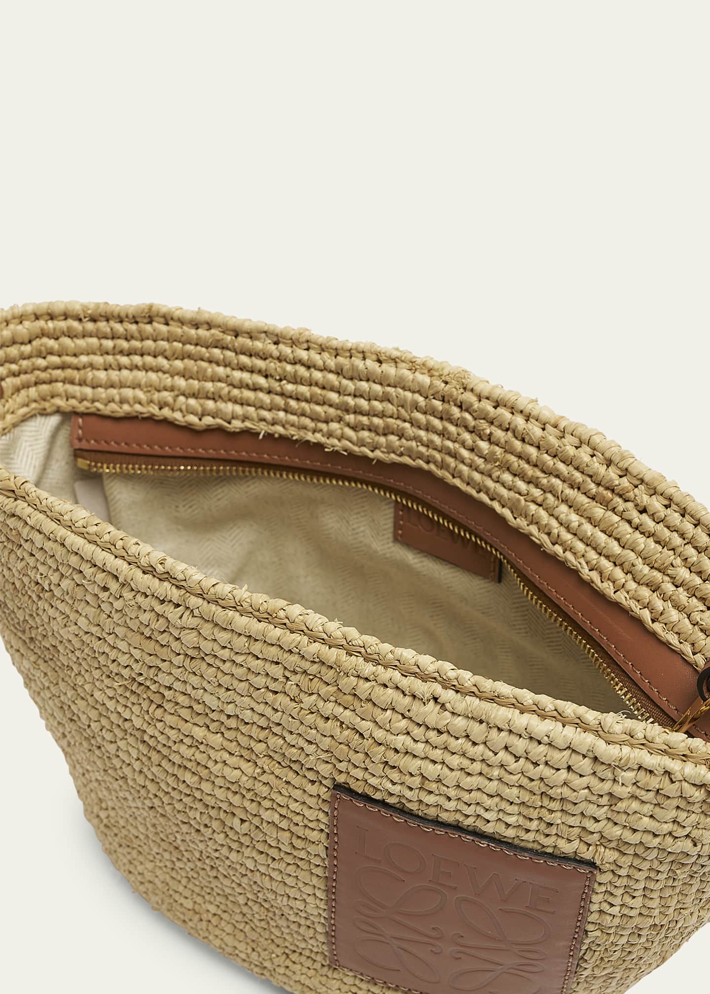 Loewe Paula s Ibiza Pochette Raffia Crossbody Bag Tan