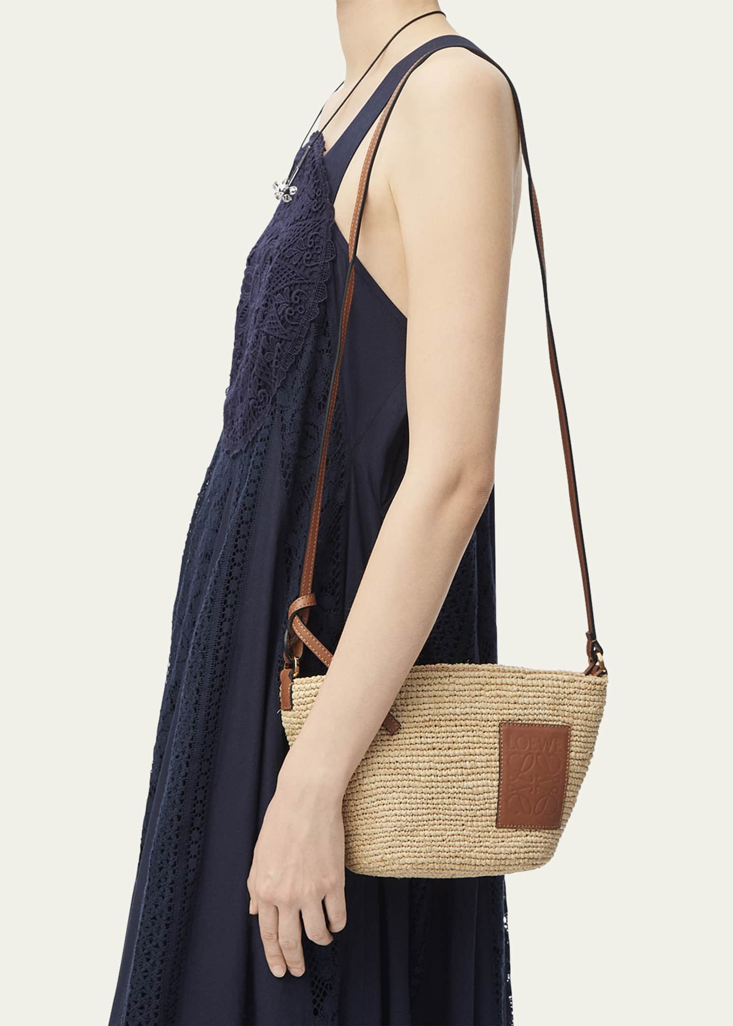 Loewe x Paula's Ibiza Pochette Medium Raffia Crossbody Bag