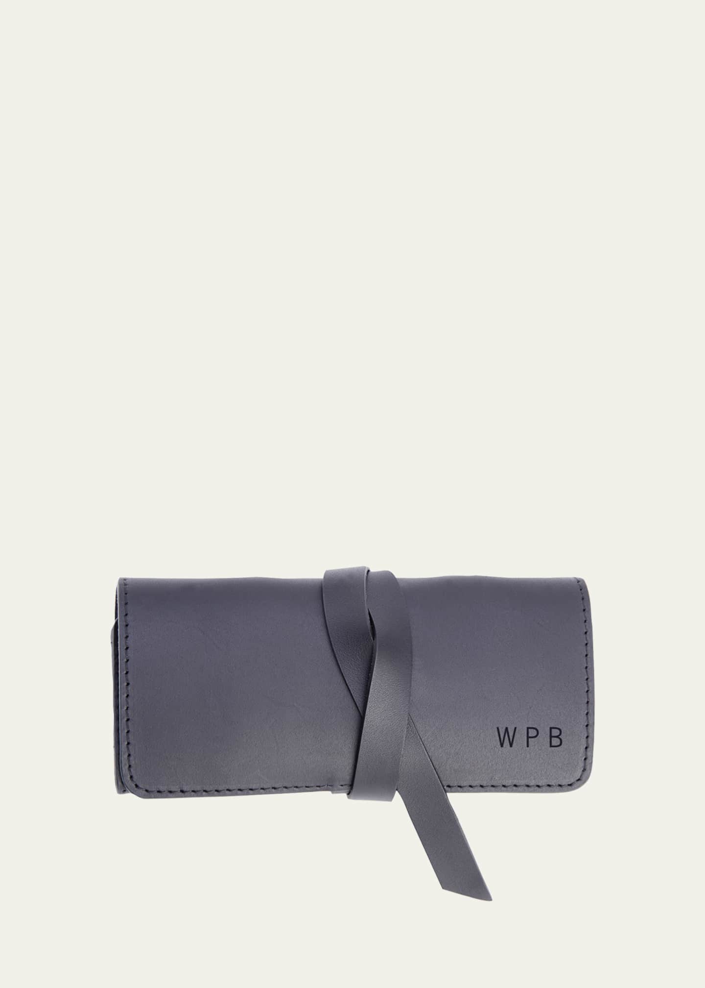 ROYCE New York Monogrammed Leather Tech Cord Accessory Organizer Image 2 of 3