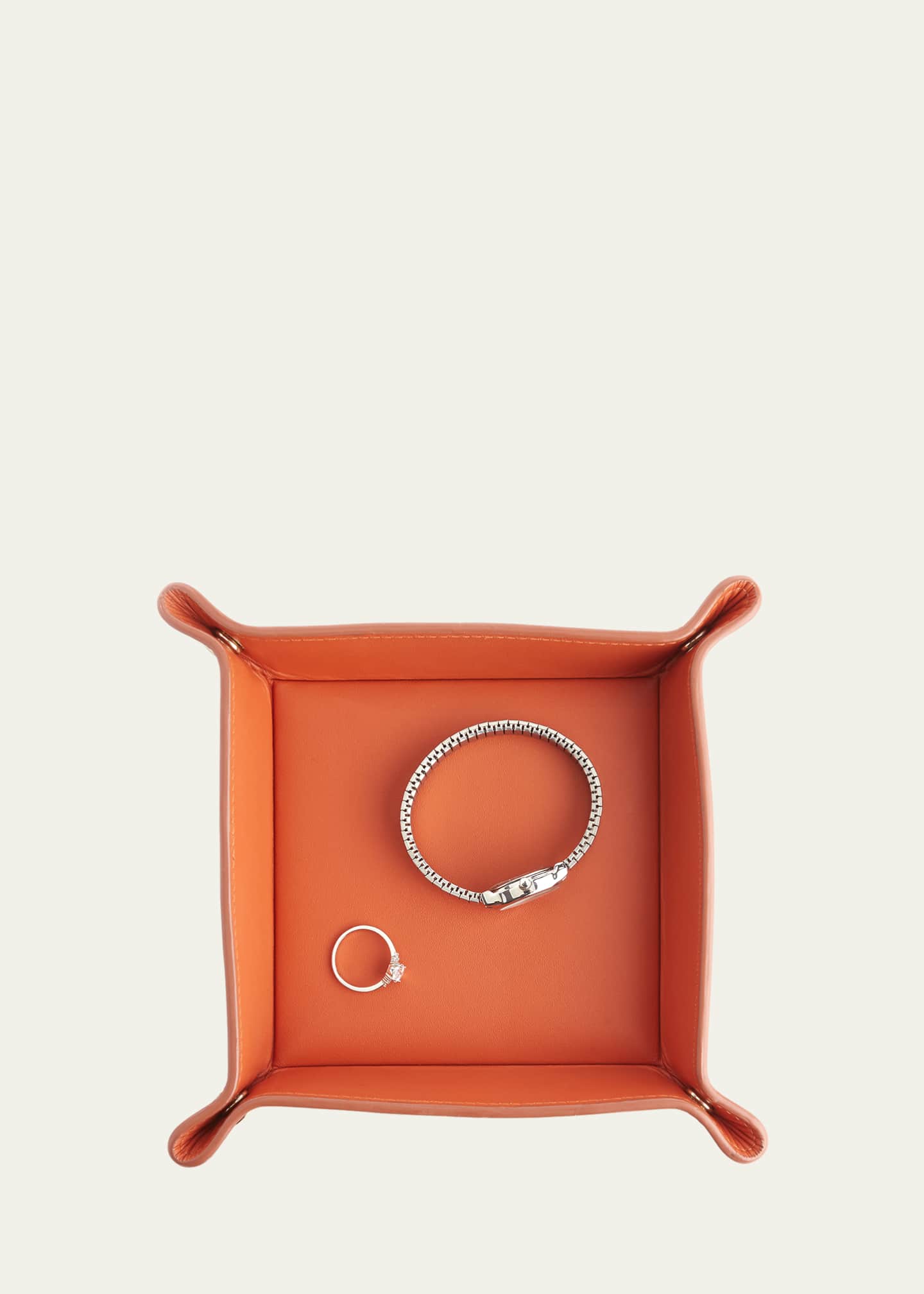 ROYCE New York Monogrammed Leather Catchall Valet Tray Image 3 of 3