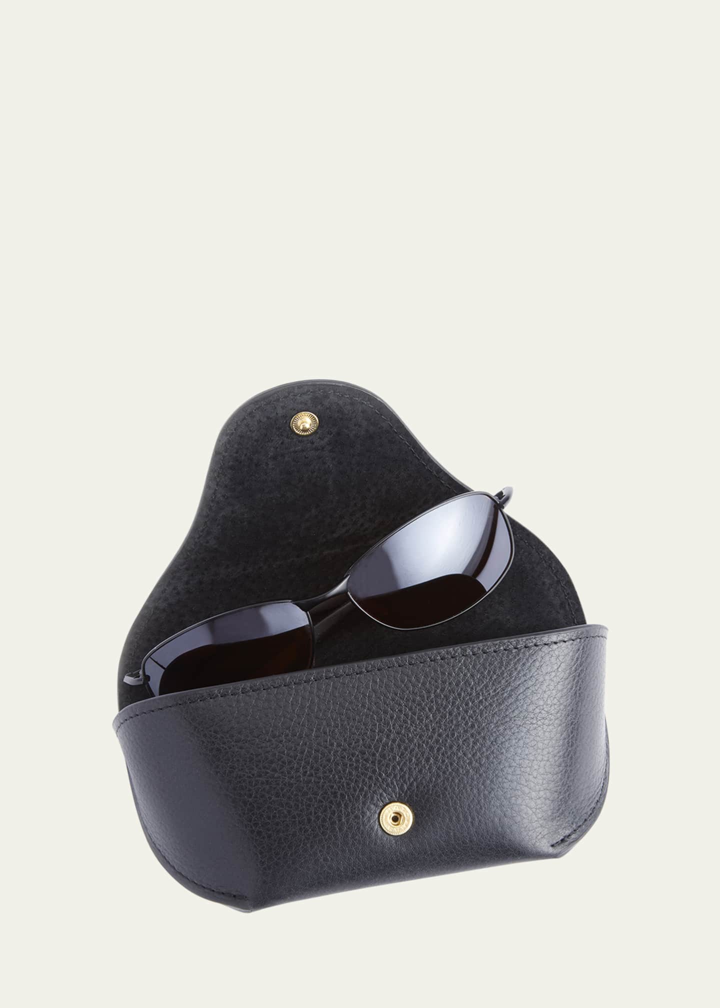 ROYCE New York Monogrammed Leather Sunglasses Carrying Case Image 2 of 3