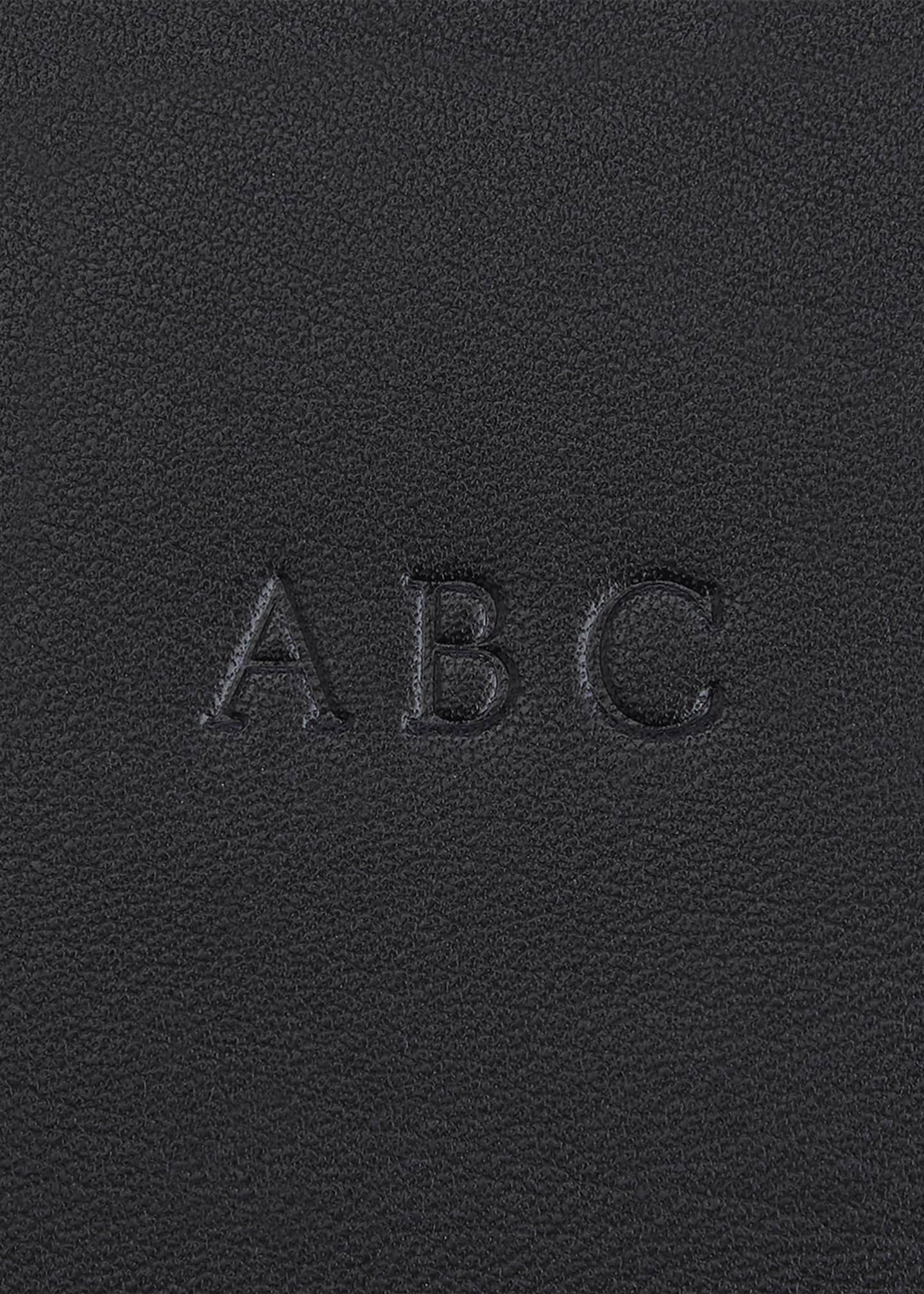 ROYCE New York Monogrammed Double Zip Leather Toiletry Bag Image 2 of 2