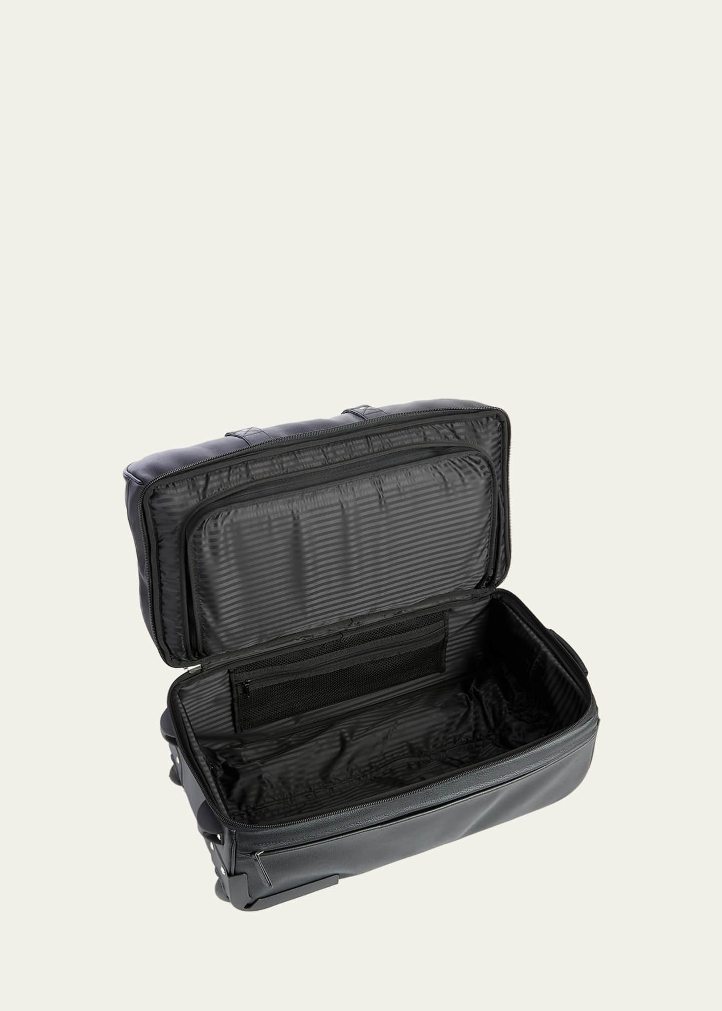 ROYCE New York Monogrammed Leather Executive Rolling Duffel Suitcase Image 2 of 3