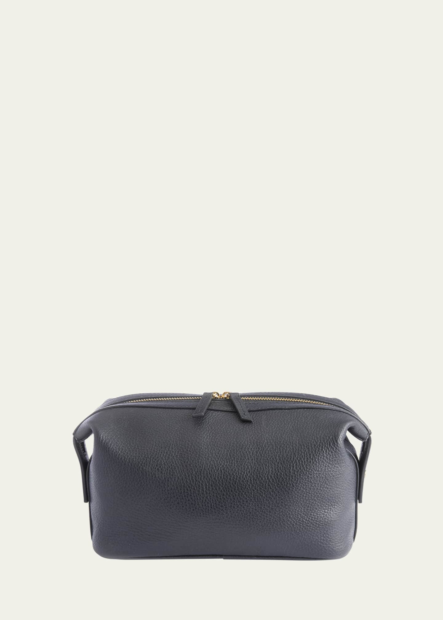 Royce Leather Black Toiletry Bag