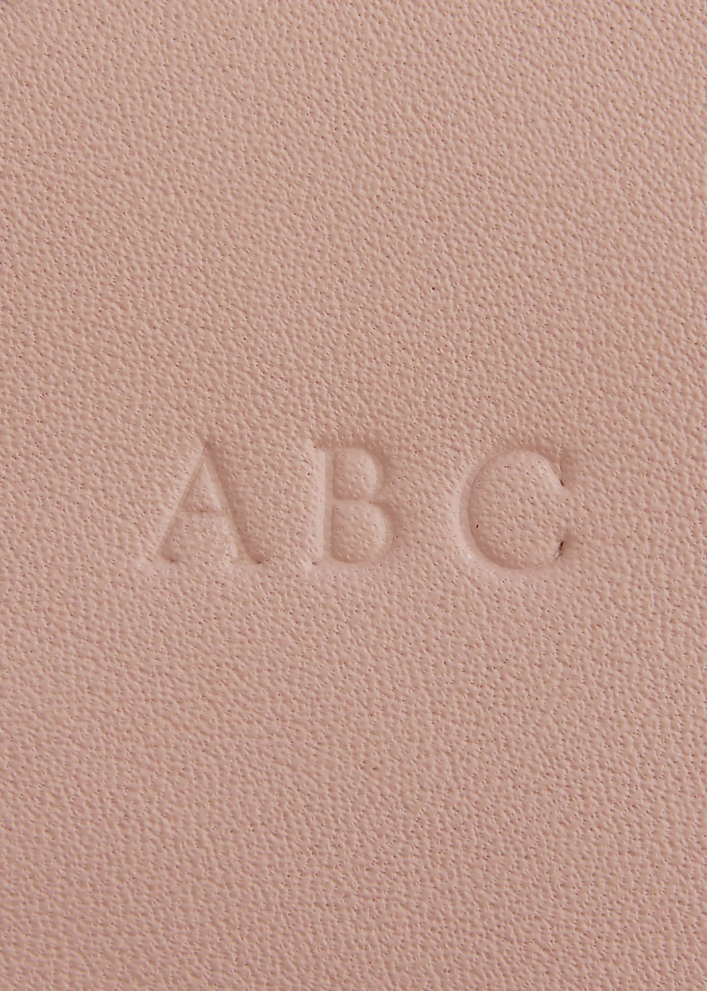 ROYCE New York Monogrammed Leather Retractable Luggage Tag Image 2 of 2