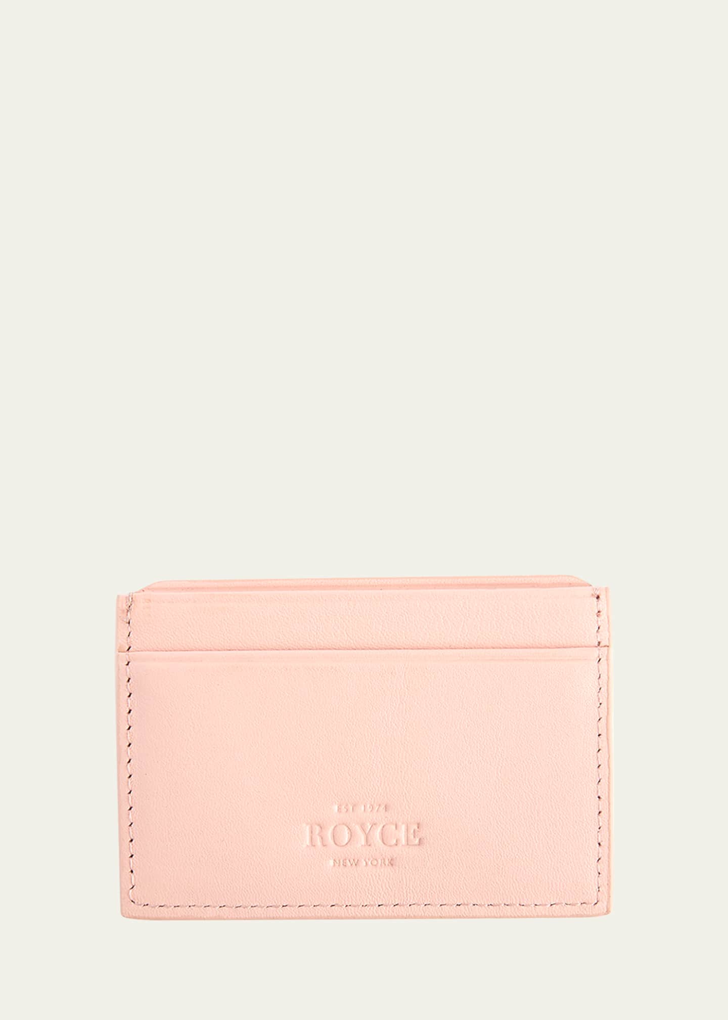 ROYCE New York Monogrammed RFID Blocking Leather Card Wallet Image 2 of 2