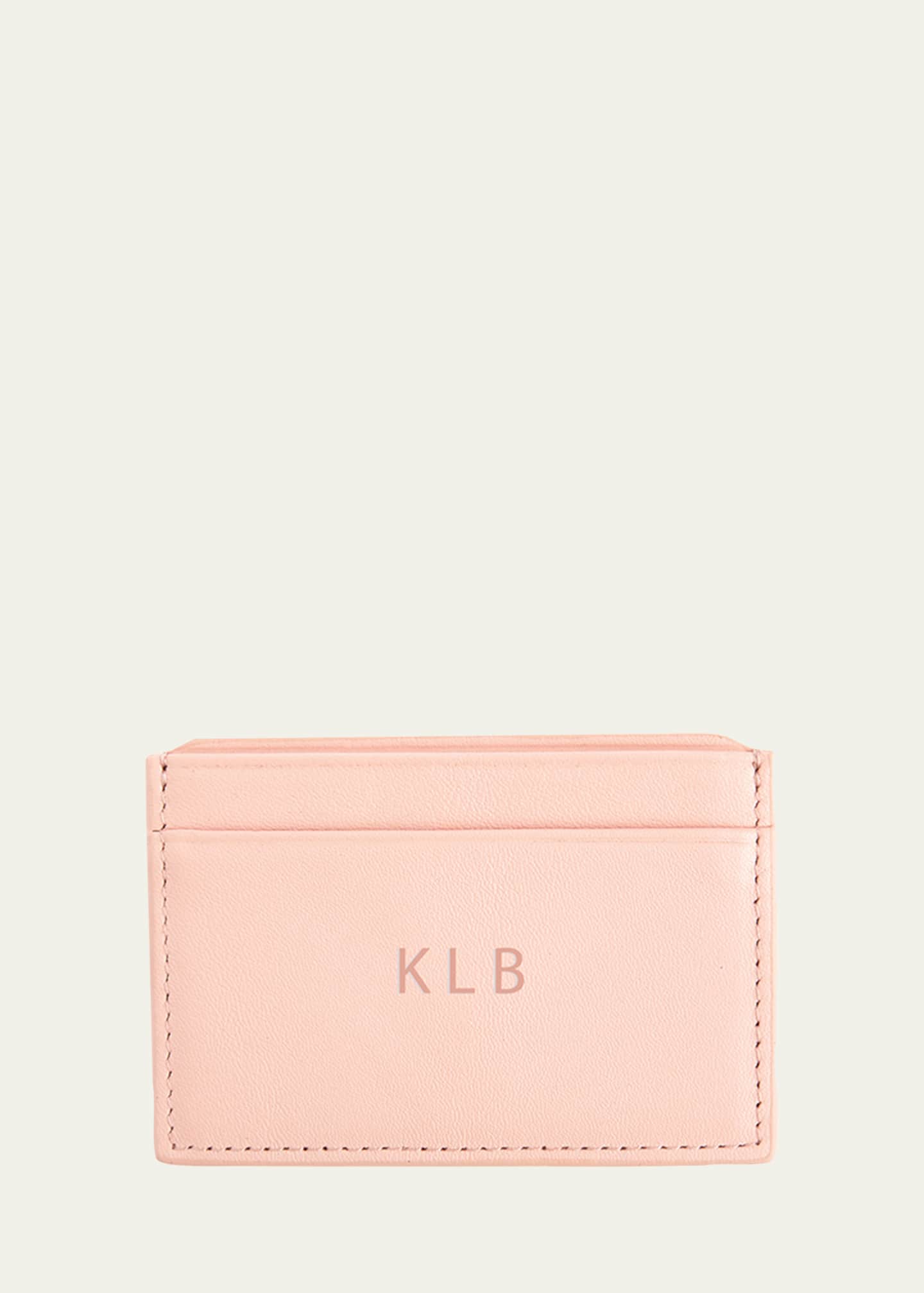 ROYCE New York Monogrammed RFID Blocking Leather Card Wallet Image 1 of 2
