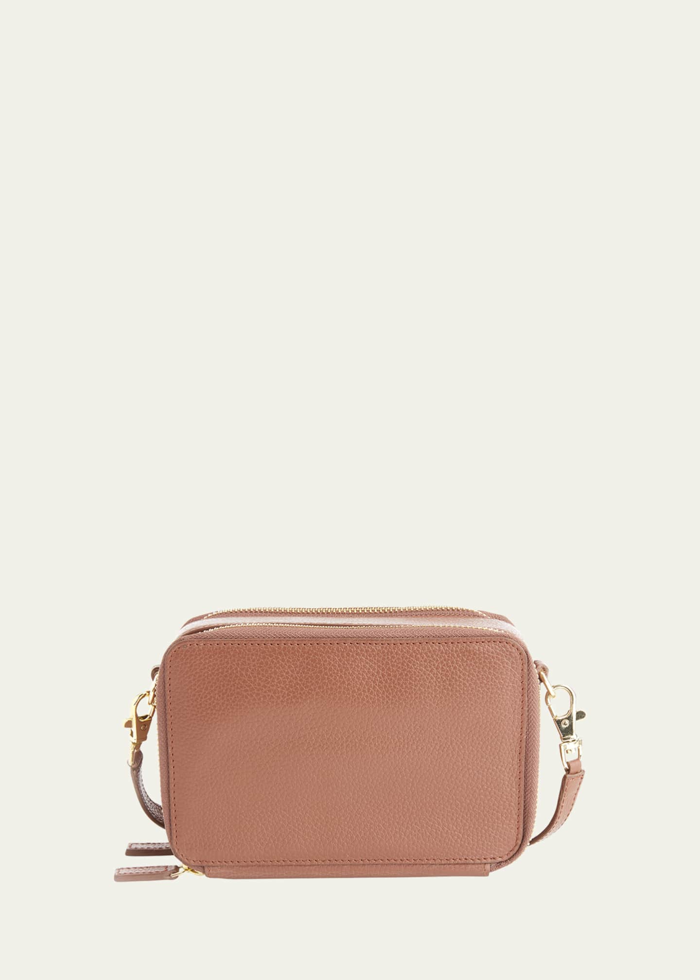 Leather Double Zip Camera Crossbody, Banana Republic