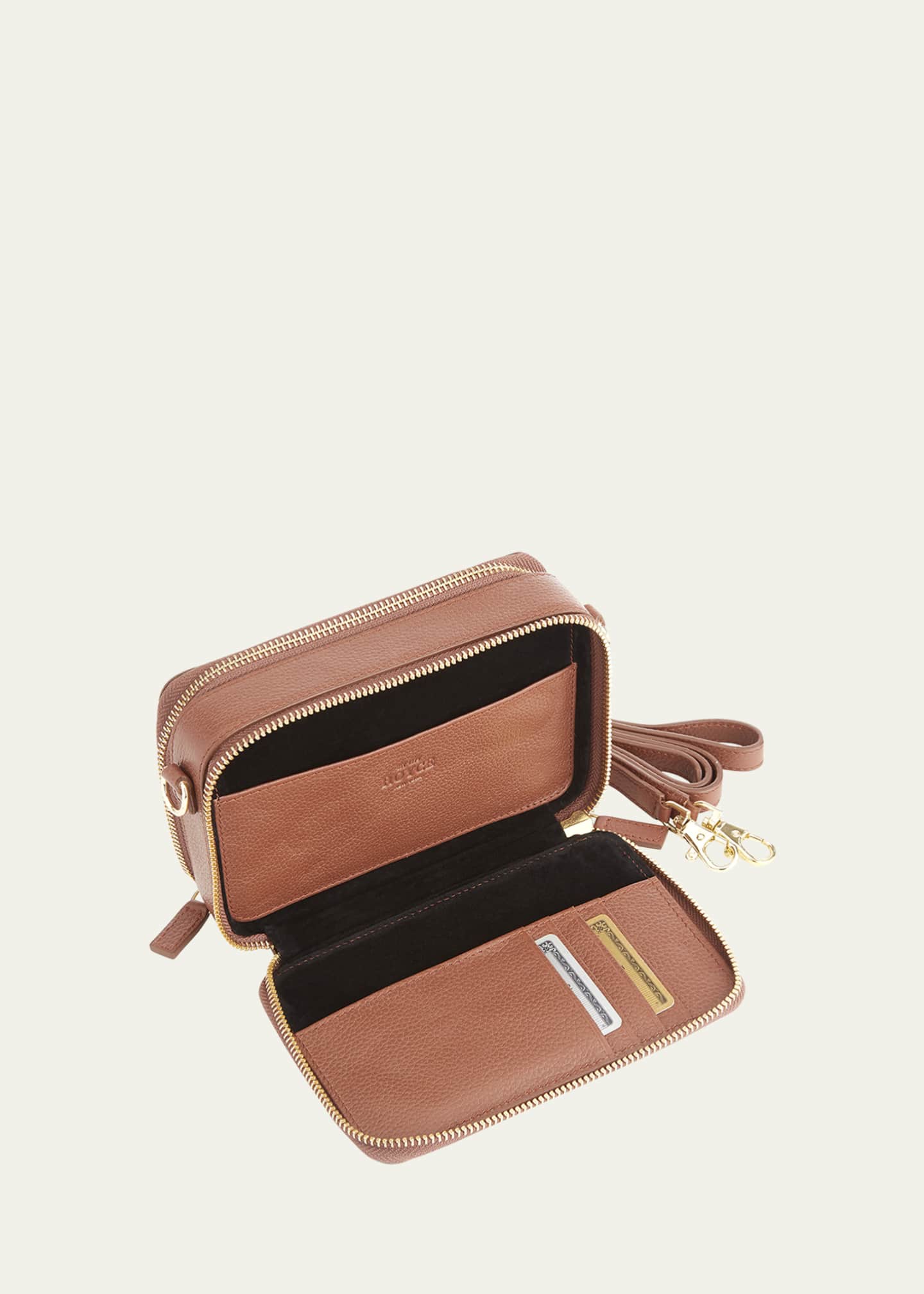 ROYCE New York Monogrammed Leather Crossbody Bag - Bergdorf Goodman