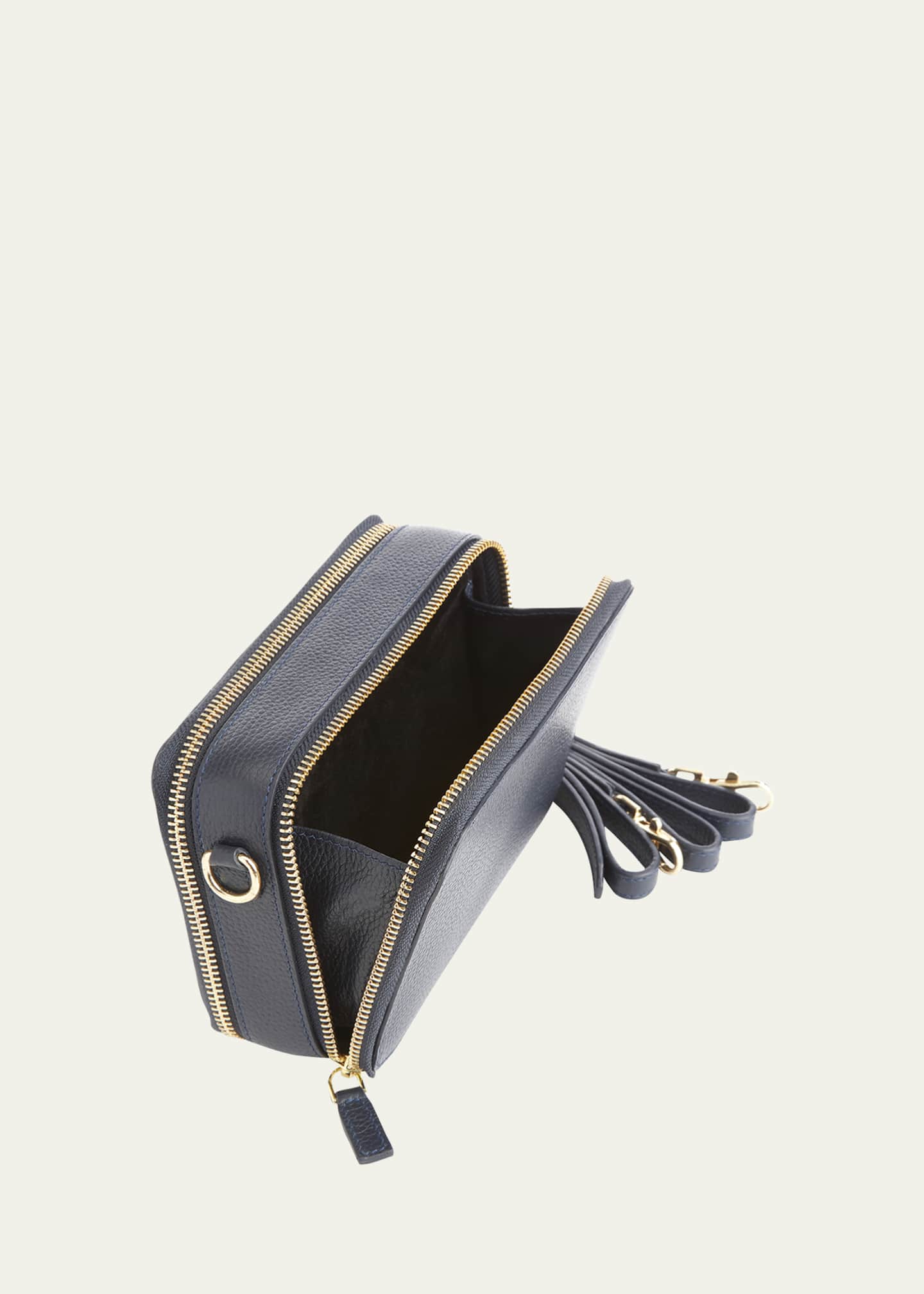 ROYCE New York Monogrammed Leather Crossbody Bag Image 2 of 5