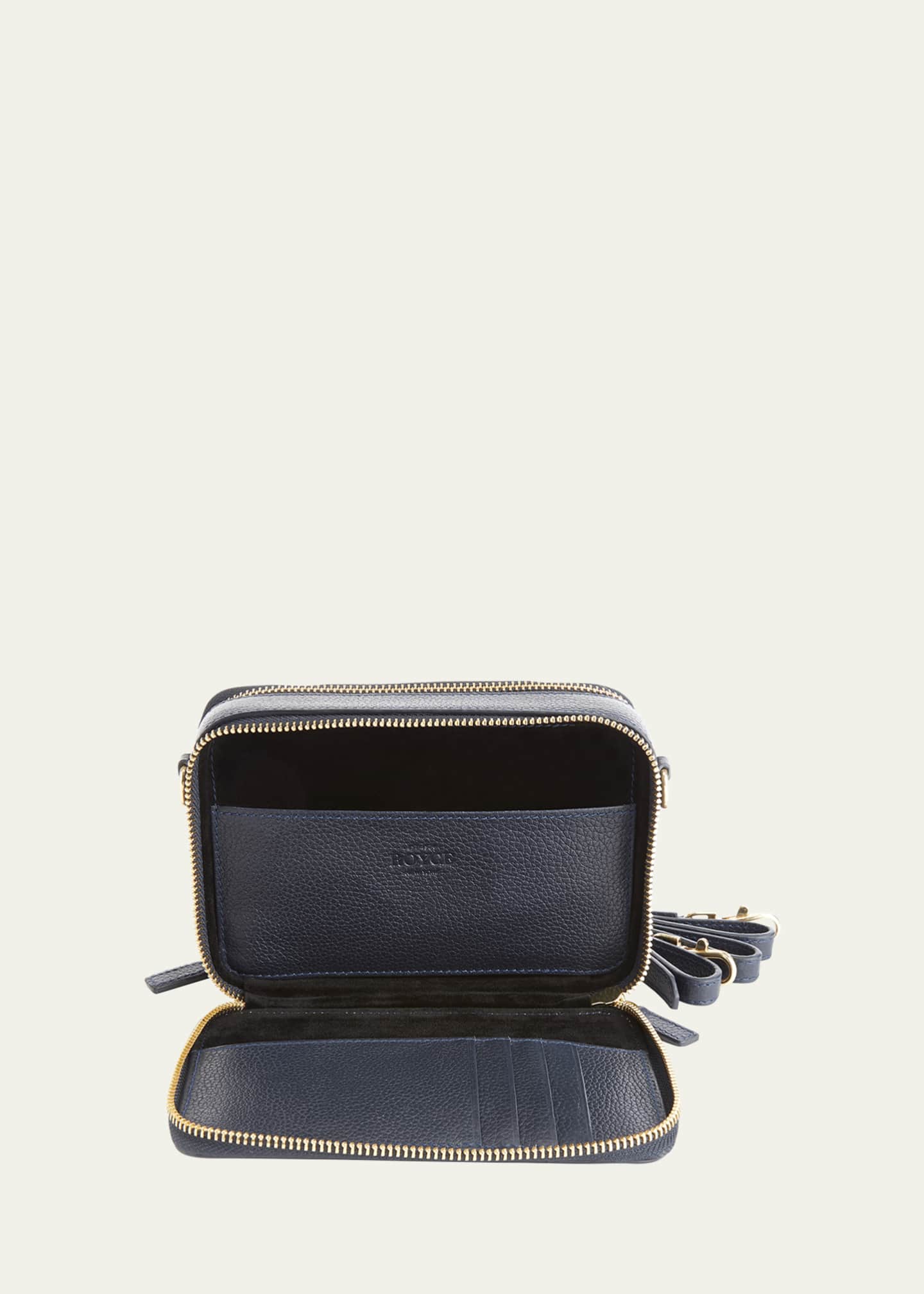 ROYCE New York Monogrammed Leather Crossbody Bag Image 3 of 5