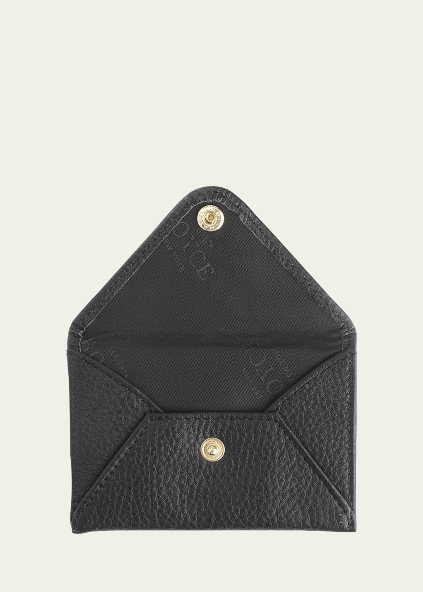 ROYCE New York Monogrammed Leather Envelope Style Card Holder Image 2 of 4