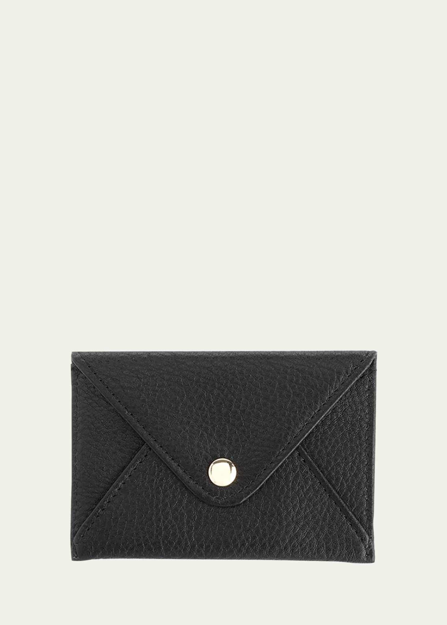 ROYCE New York Monogrammed Leather Envelope Style Card Holder Image 1 of 4