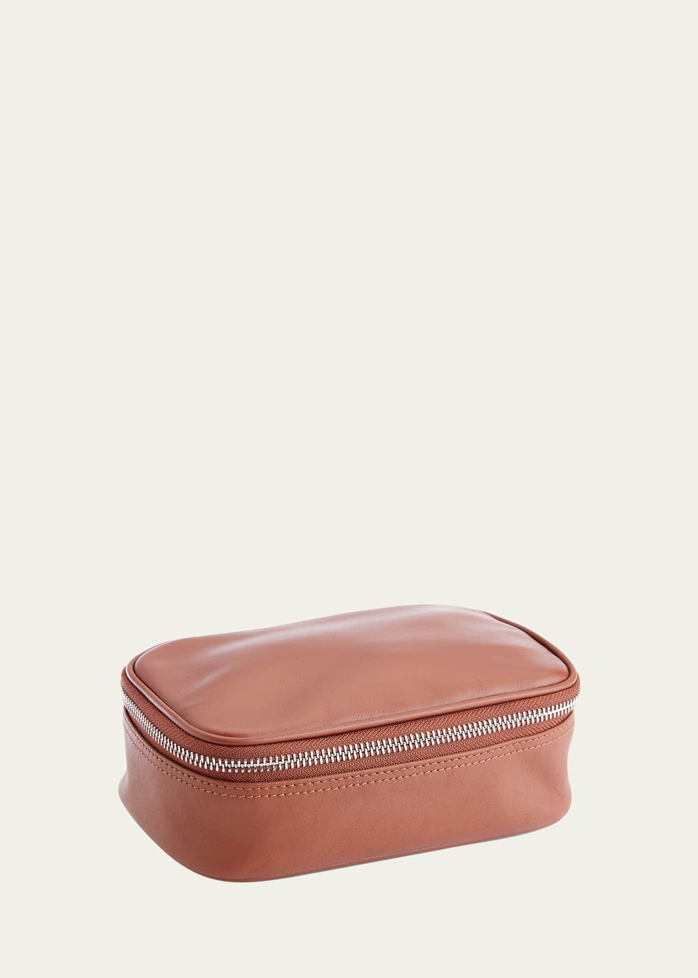 Royce New York Leather Tech Accessory Travel Storage Case Tan