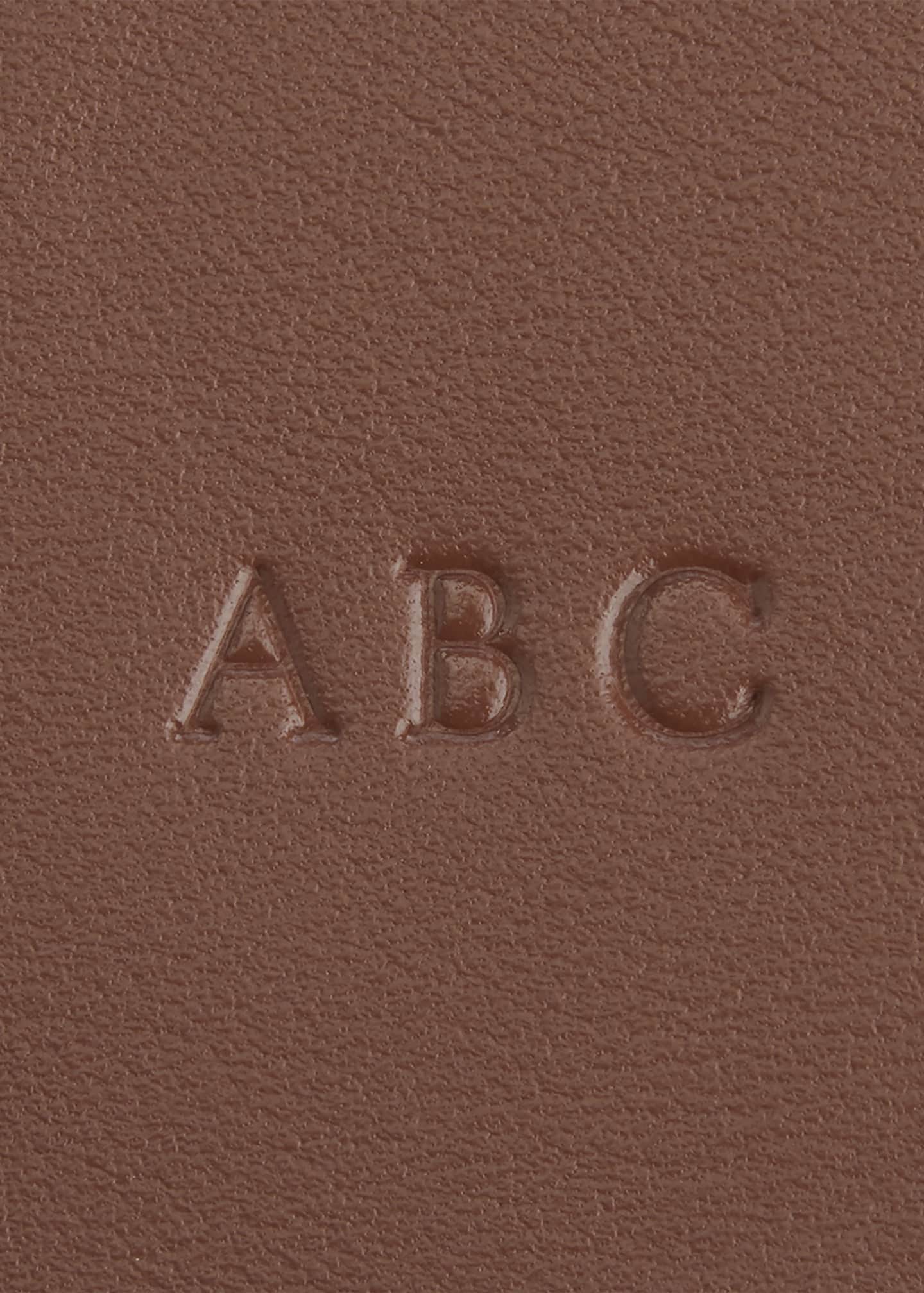 ROYCE New York Monogrammed Leather Weekender Duffel Bag Image 2 of 2