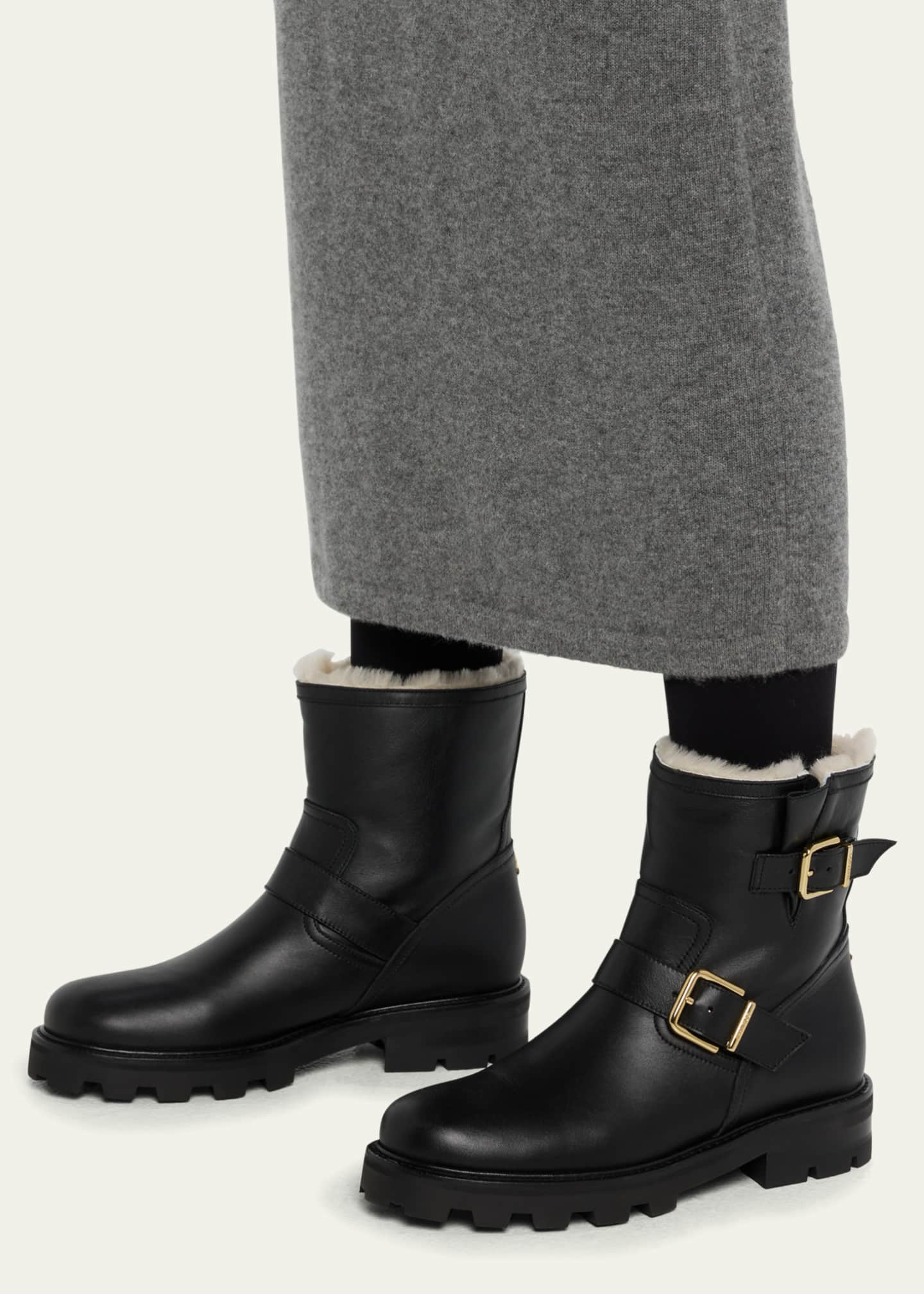 Jimmy Choo Black Biker II Boots