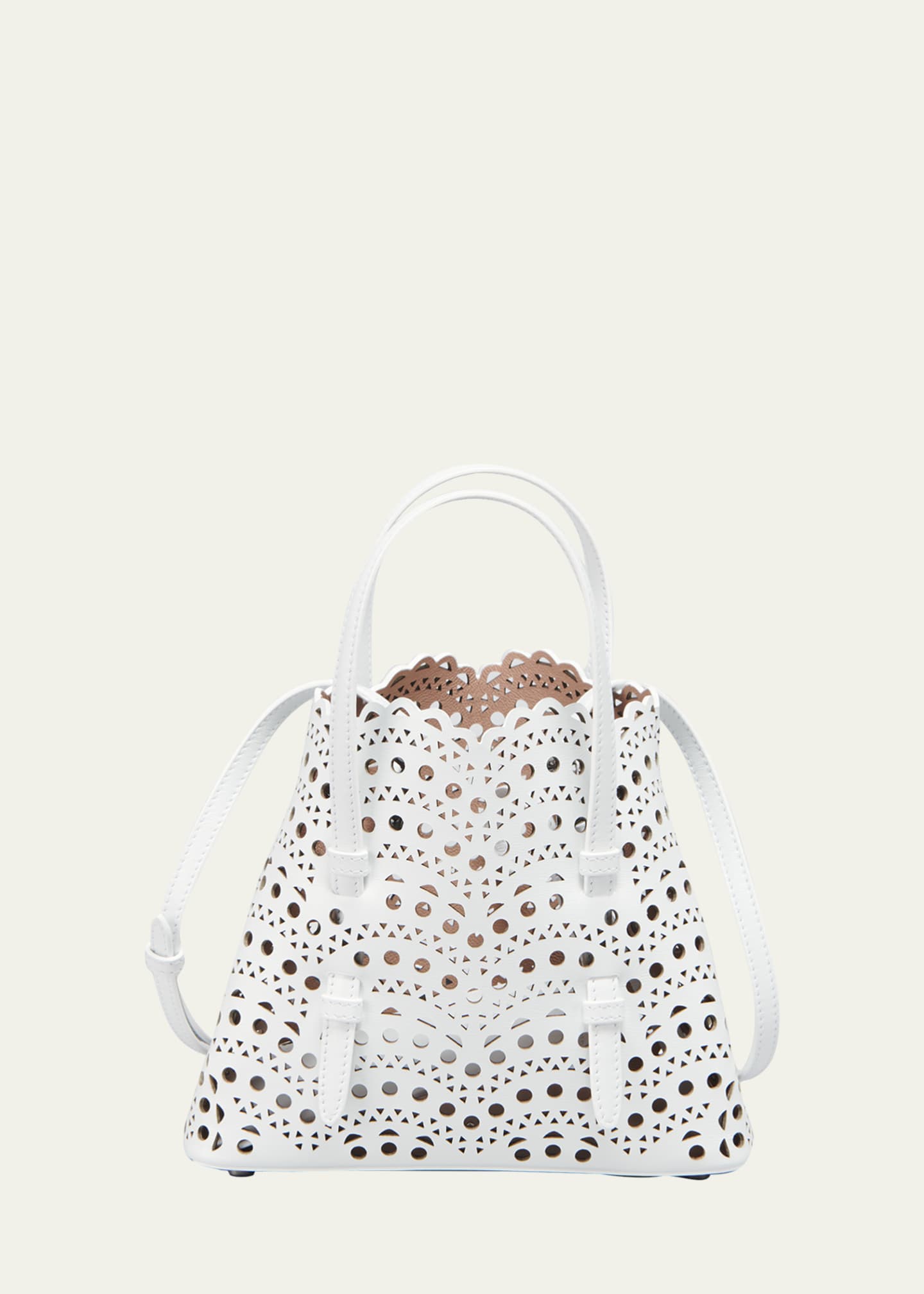 ALAIA Women s Mina 20 Calf Leather Shoulder Bag
