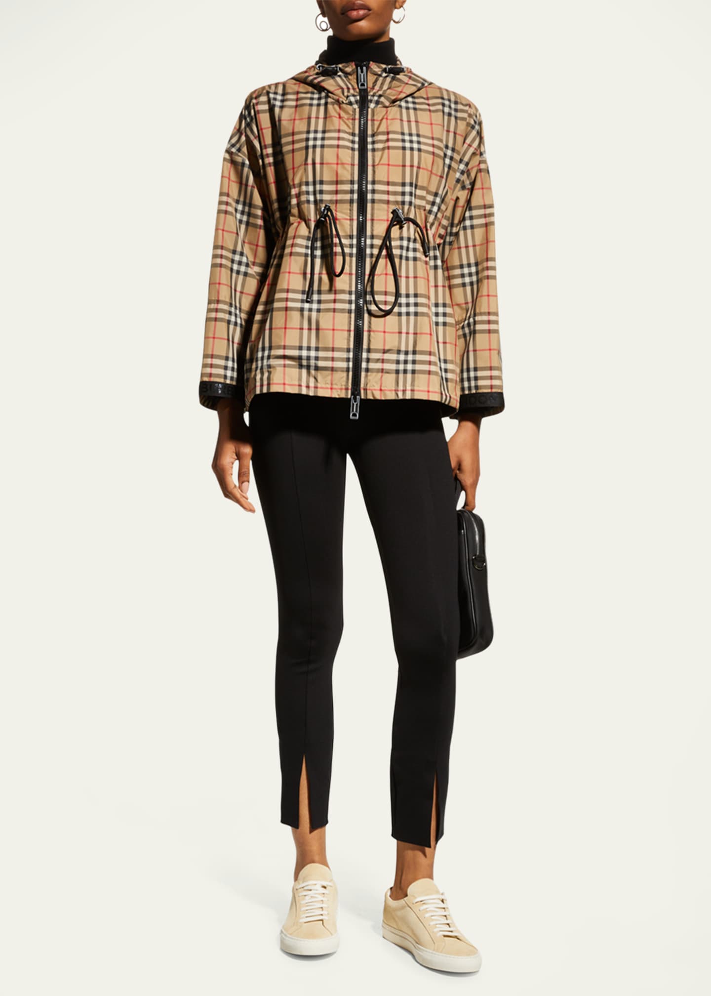 Burberry Logo Tape Vintage Check Hooded Jacket Image 2 of 5