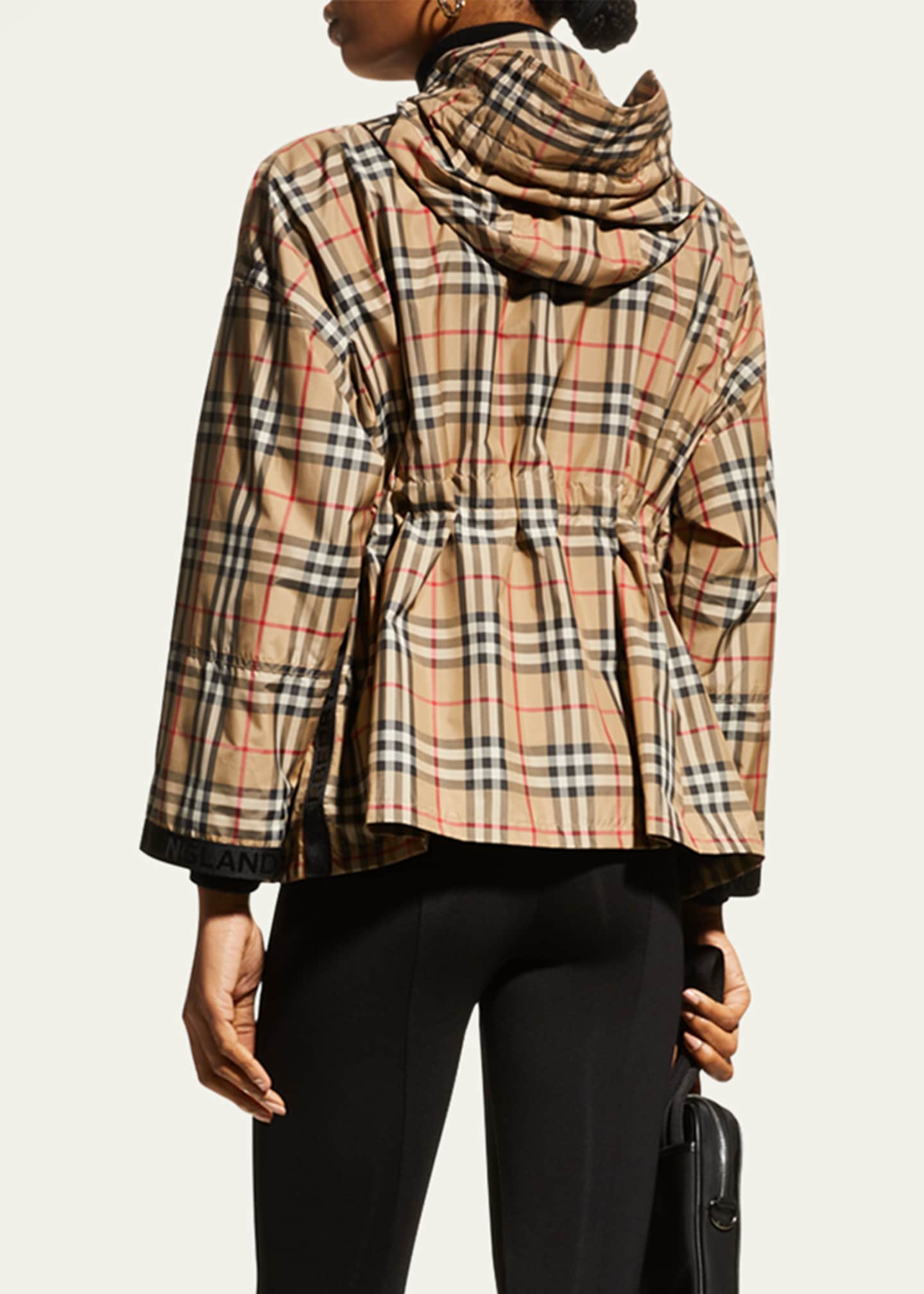 Burberry Logo Tape Vintage Check Hooded Jacket Image 3 of 5