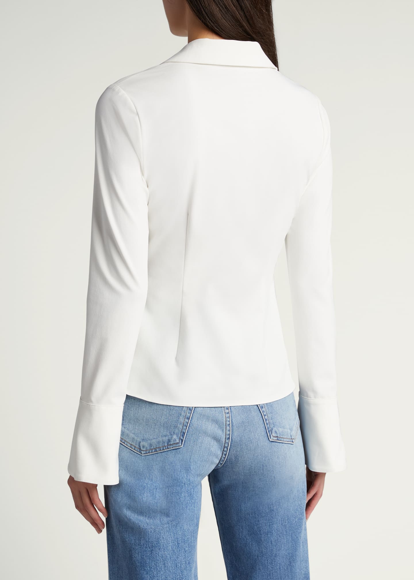 Cinq a Sept McKenna Long-Sleeve Collared Top Image 3 of 5