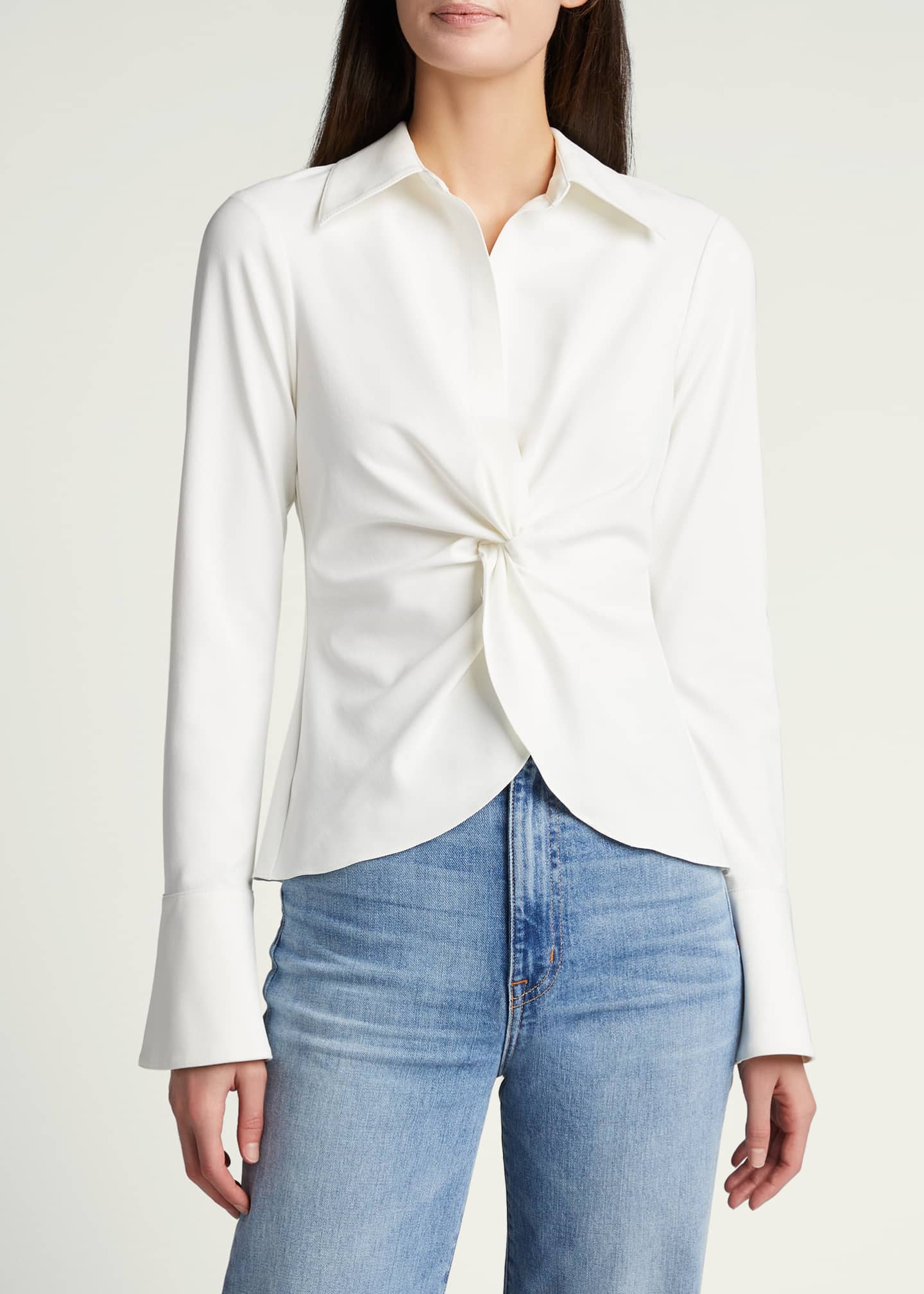 Cinq a Sept McKenna Long-Sleeve Collared Top Image 4 of 5