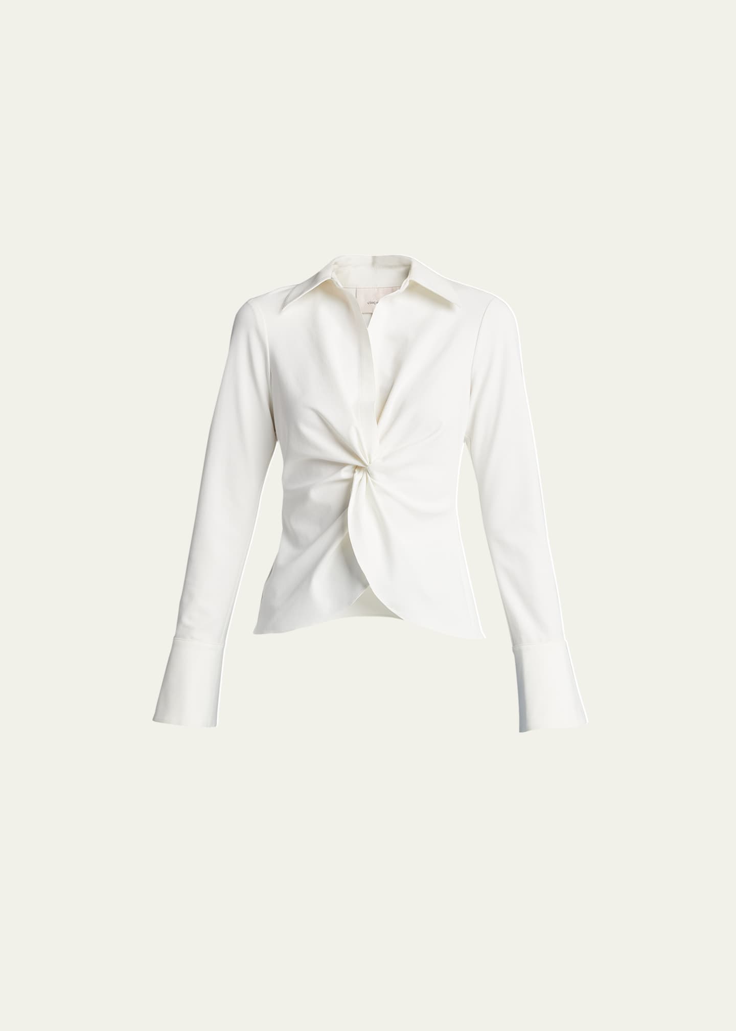 Cinq a Sept McKenna Long-Sleeve Collared Top Image 1 of 5