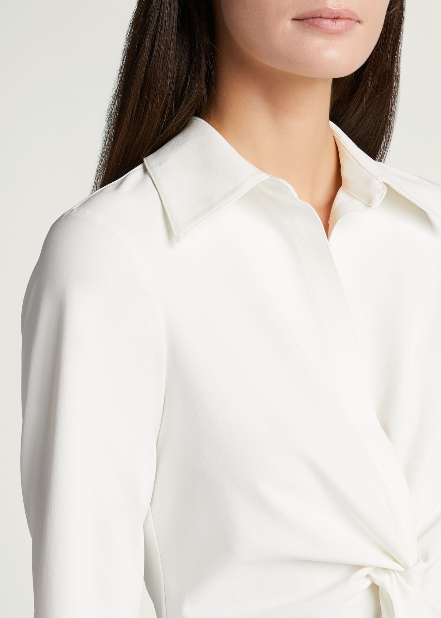 Cinq a Sept McKenna Long-Sleeve Collared Top Image 5 of 5