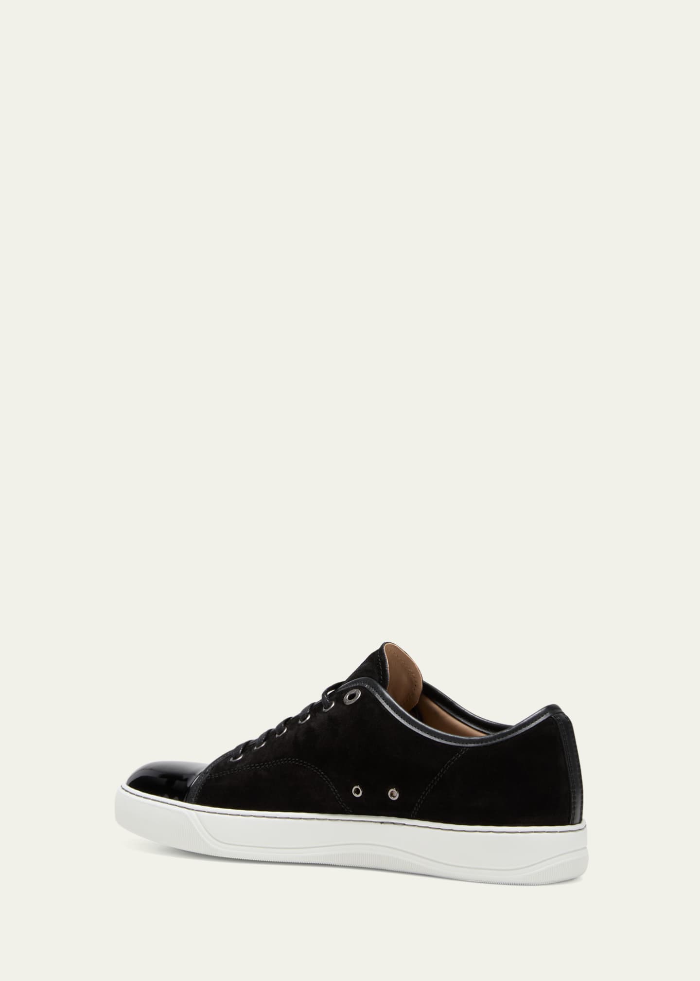 Lanvin Men s Patent Leather Suede Low Top Sneakers