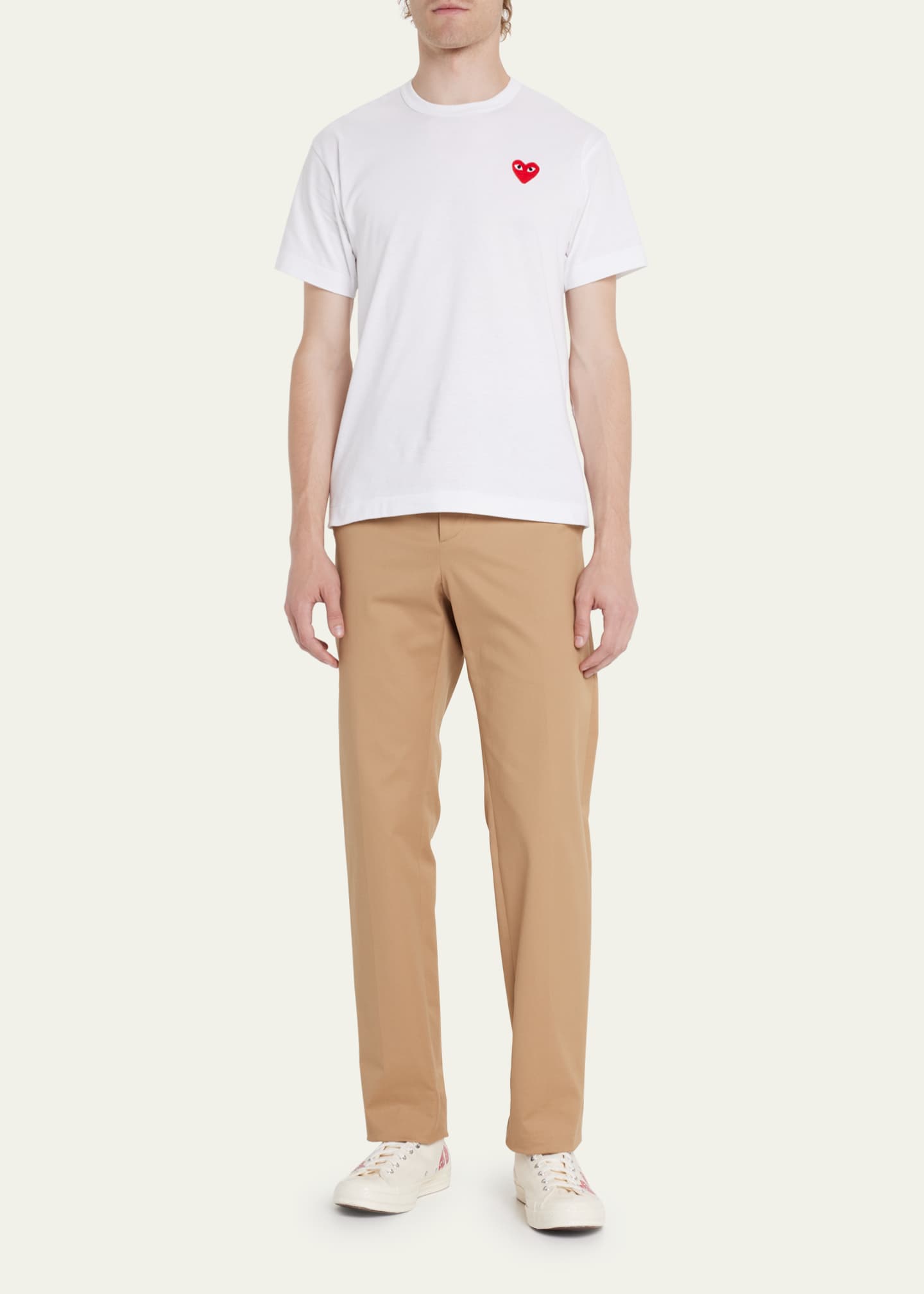Comme des Garcons Men's Cotton Jersey Heart T-Shirt Image 2 of 5
