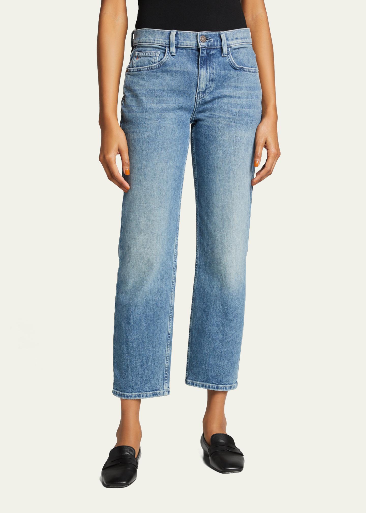 Lafayette 148 New York High Rise Straight Ankle Reeve Jean 