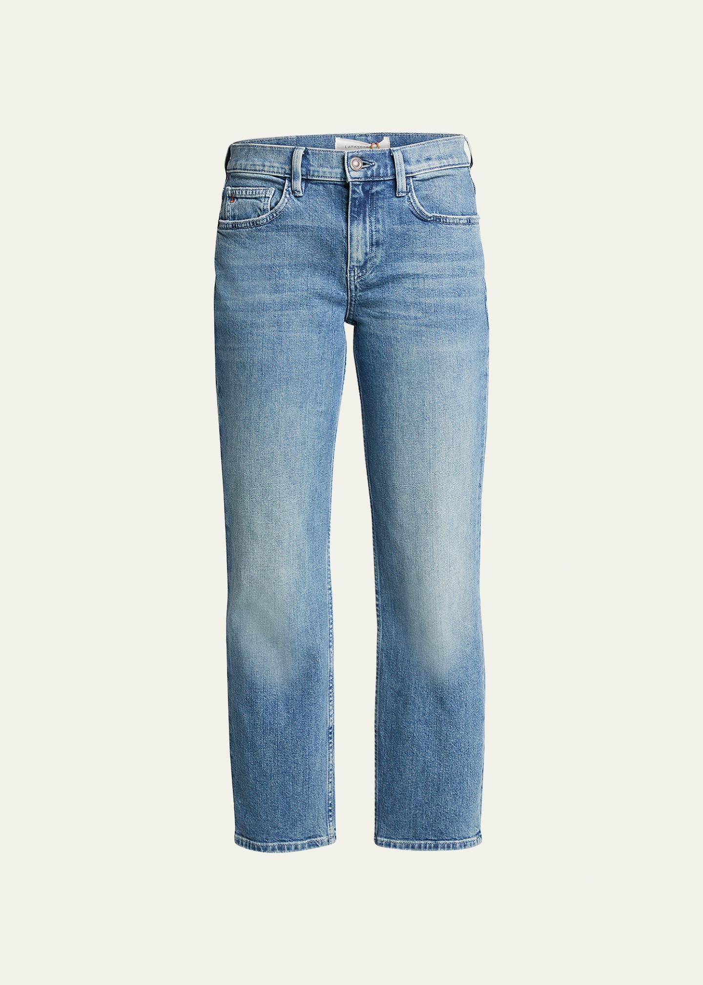 Lafayette 148 New York High Rise Straight Ankle Reeve Jean 