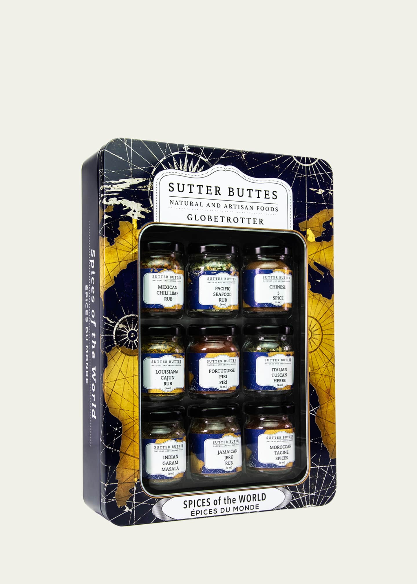 Sutter Buttes Natural and Artisan Foods Globetrotter Spice Tin