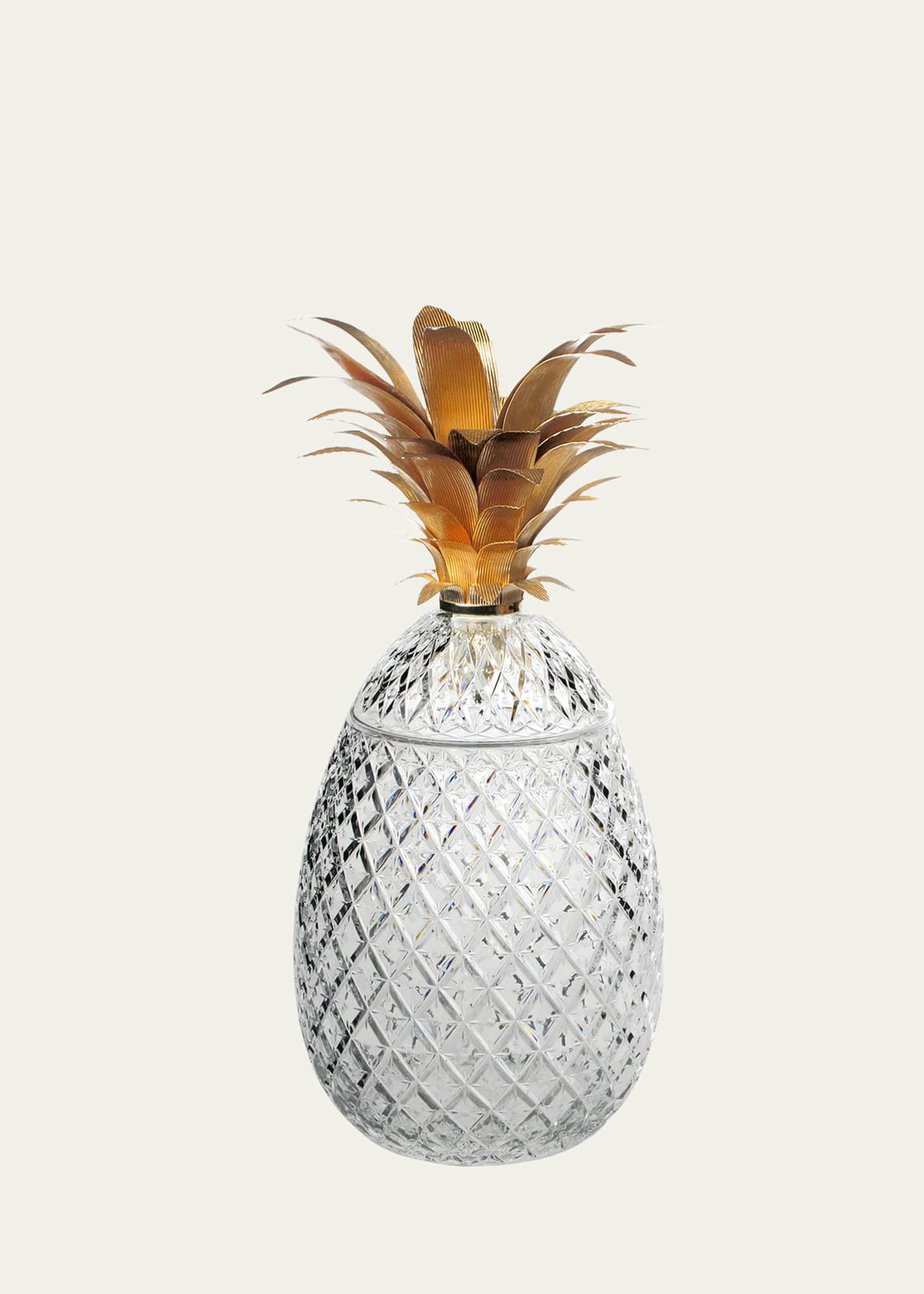 William Yeoward Crystal Isadora 26" Gold Pineapple Limited Edition Centerpiece