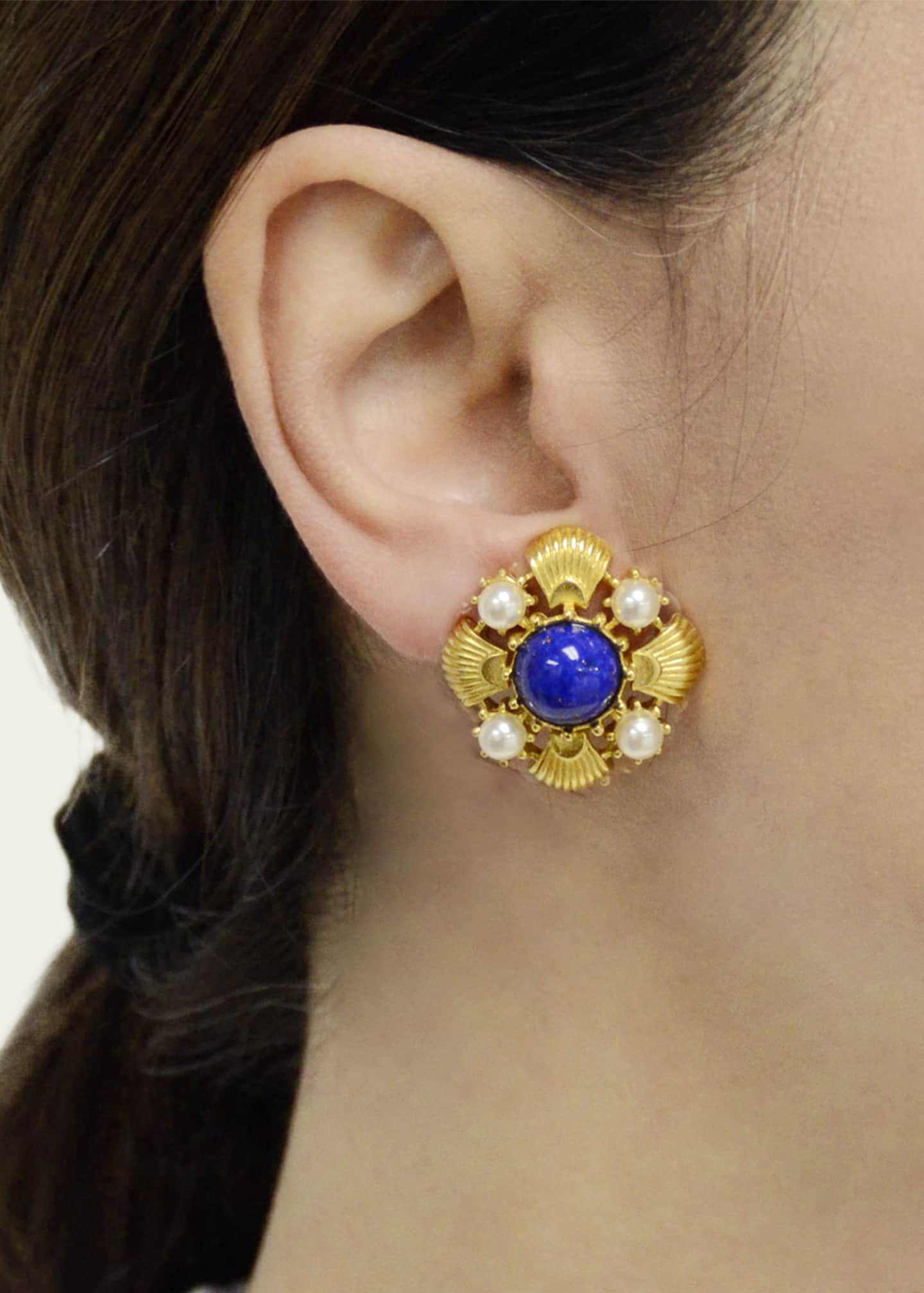 Ben-Amun Stone Clip-On Earrings Image 2 of 2