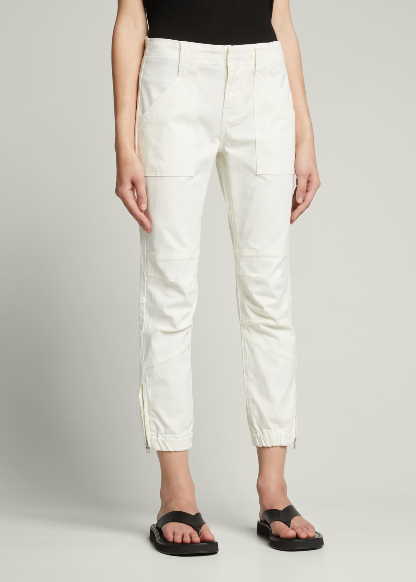 FRAME Trapunto Moto Pants with Banded Bottom Bergdorf Goodman