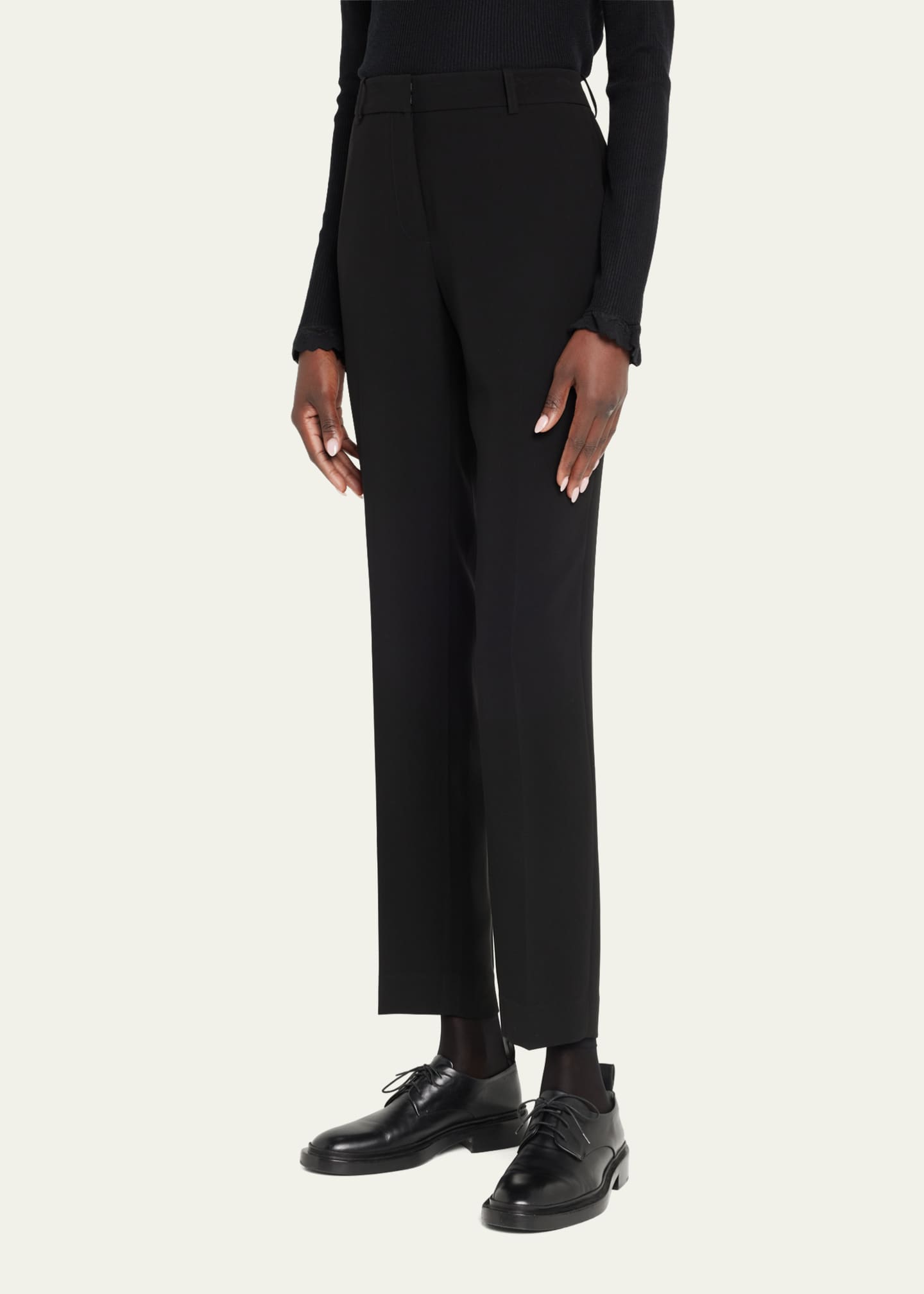 Lafayette 148 New York Clinton Finesse Crepe Ankle Pants Image 4 of 5