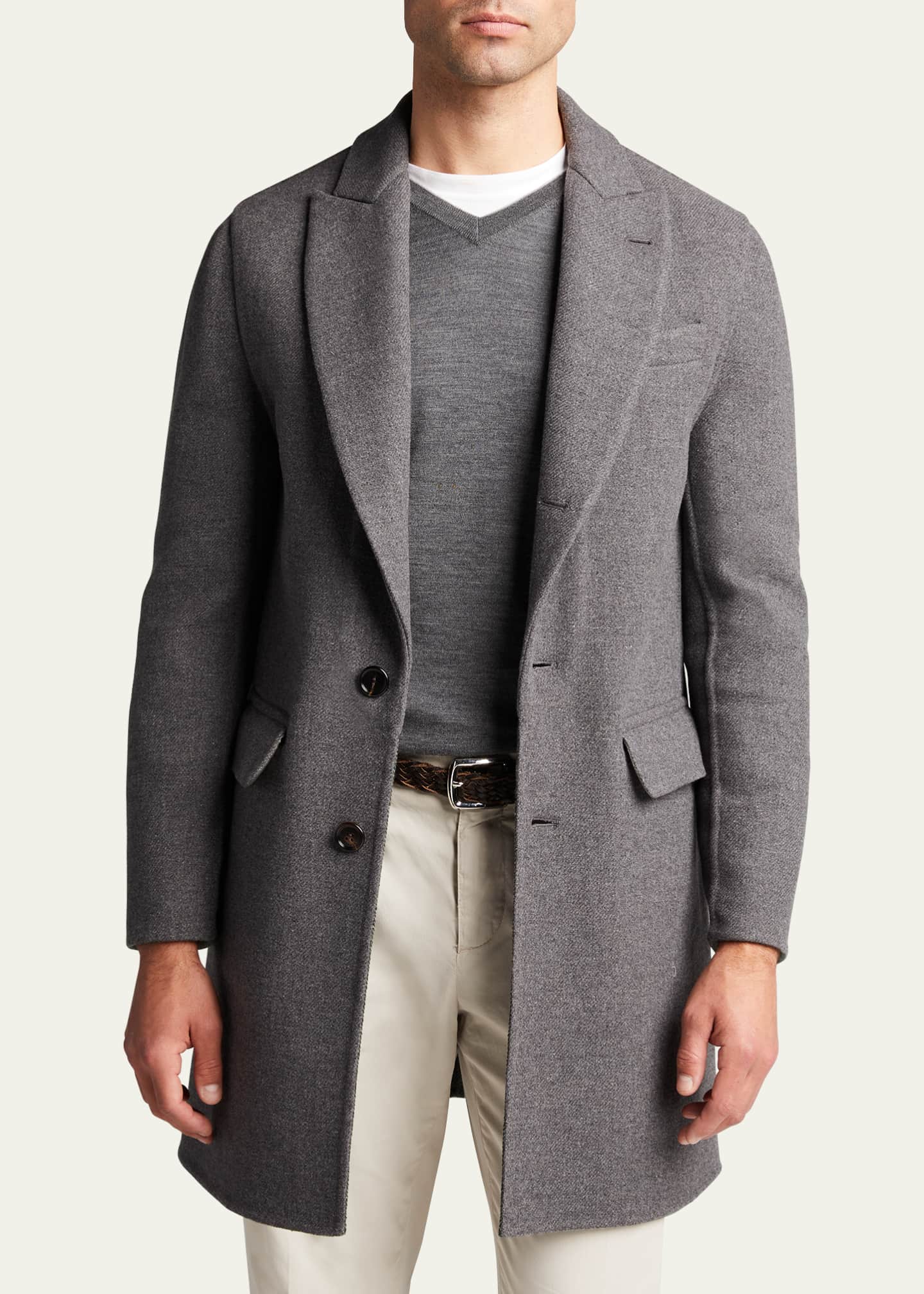 Peak online lapel topcoat