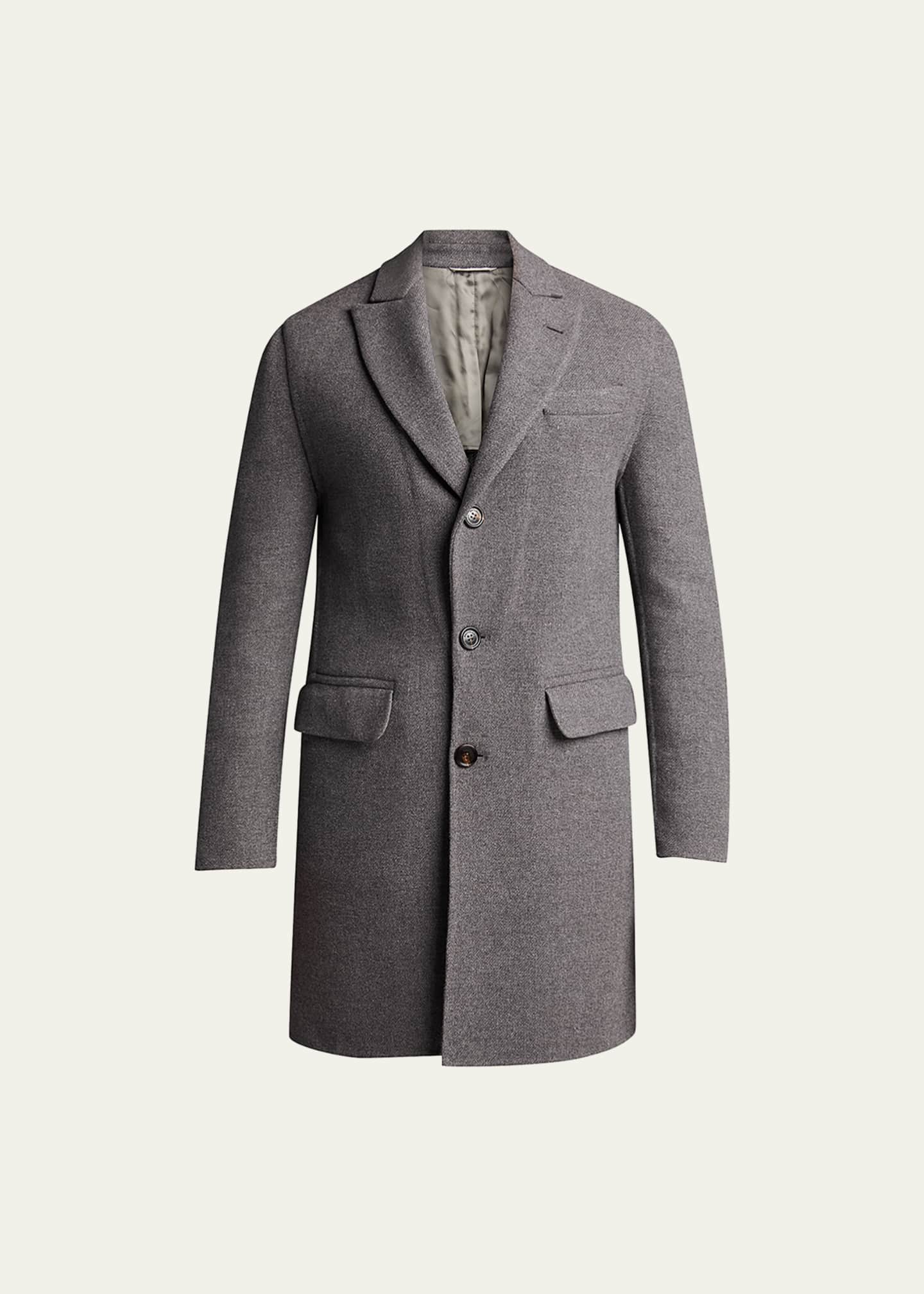 Mens peak new arrivals lapel overcoat