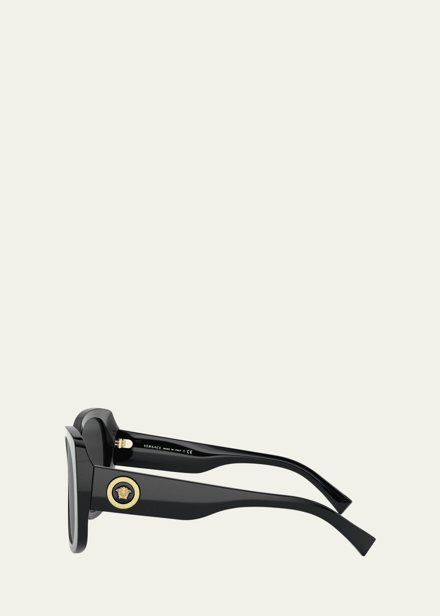 Versace Rectangle Acetate Sunglasses w/ Medusa Temples Image 3 of 3