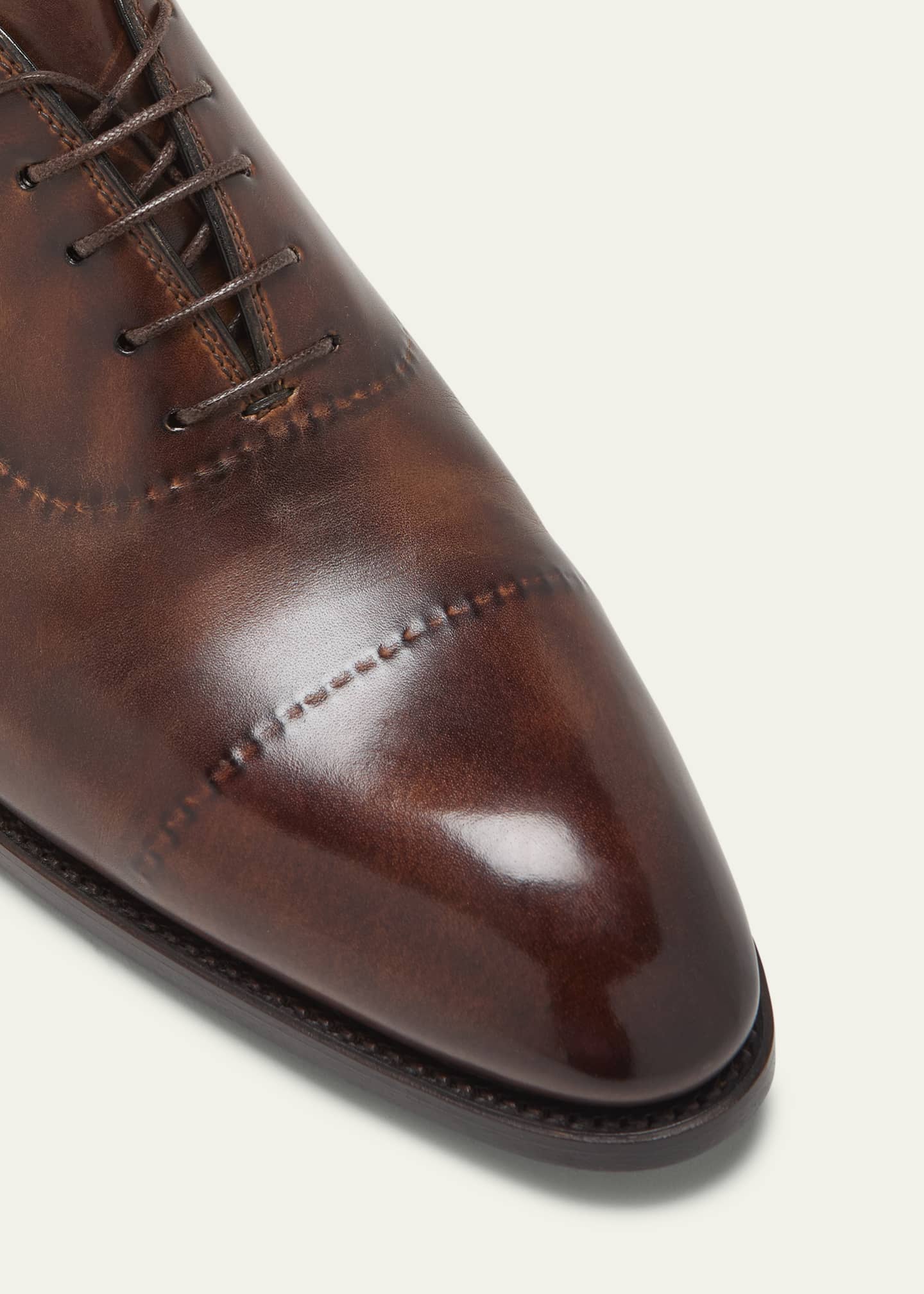 Bontoni Men's Vittorio Reverse Stitch Cap-Toe Oxfords Image 5 of 5