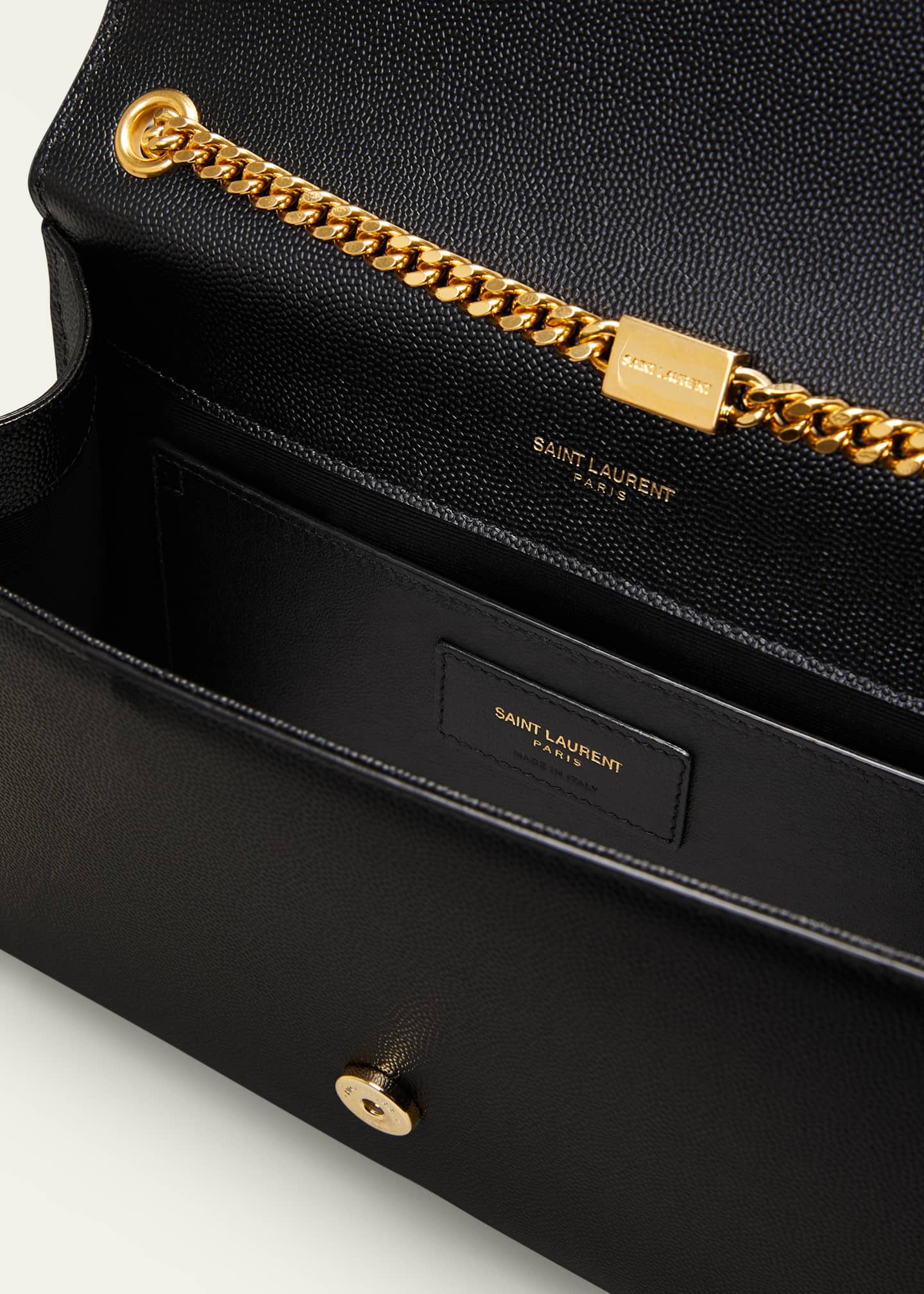 Saint Laurent Kate Medium Tassel YSL Wallet on Chain in Grained