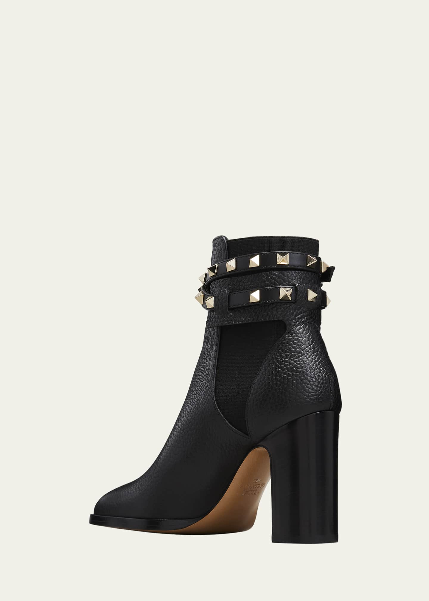 Rockstud Buckle-Wrap Ankle Booties - Bergdorf Goodman